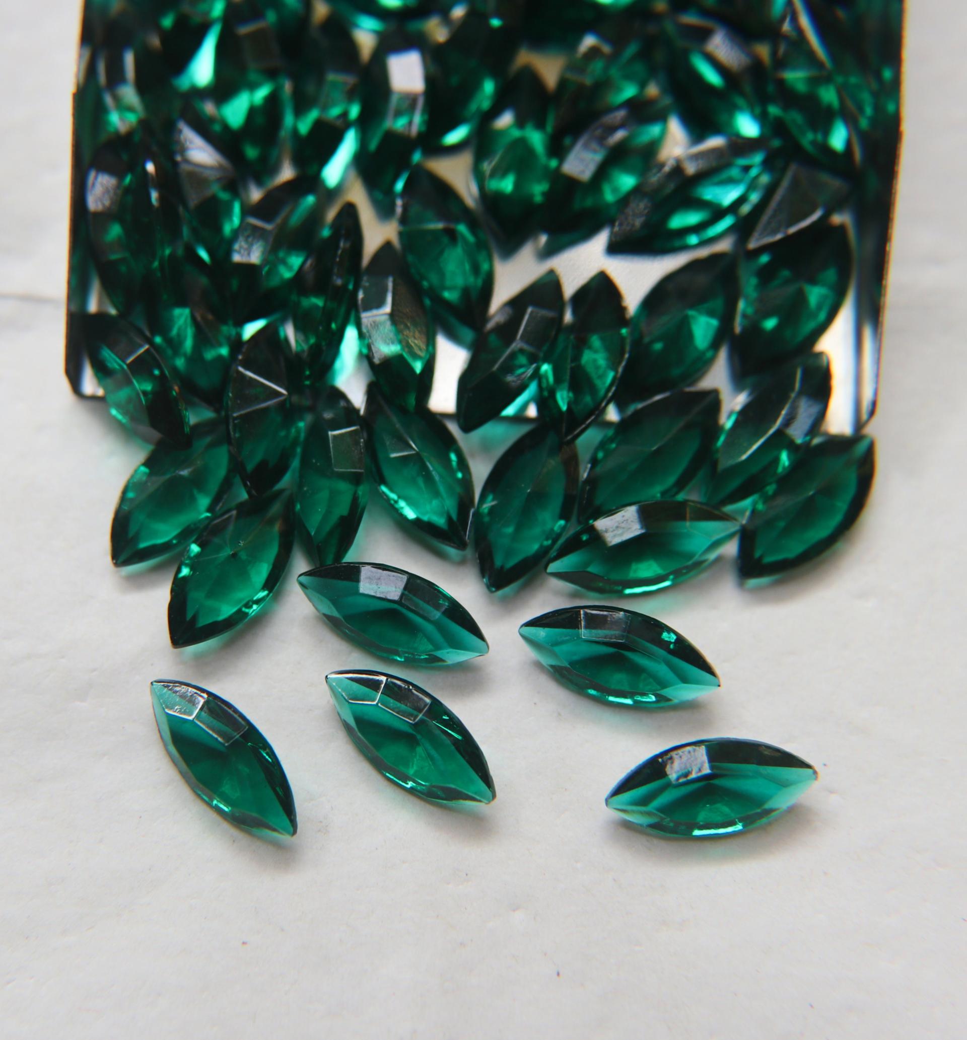 15x7 mm Swarovski fancy Emerald Unfoiled 6/24 Pieces Jewery making stones gemstones, fancy opal stones