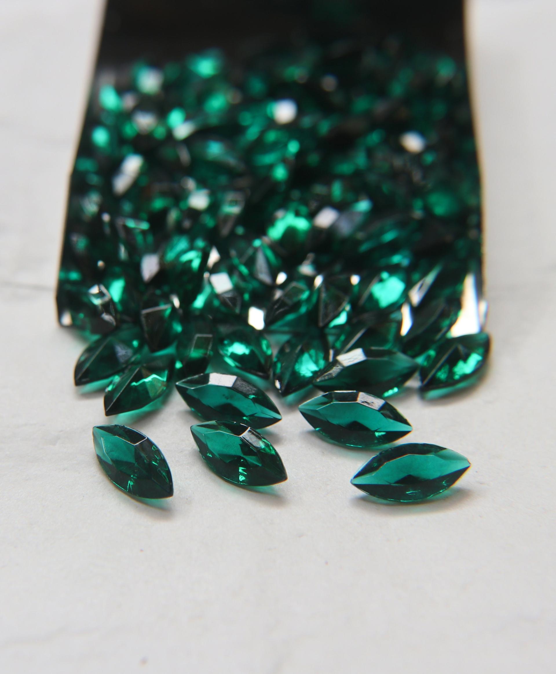 15x7 mm Swarovski fancy Emerald Unfoiled 6/24 Pieces Jewery making stones gemstones, fancy opal stones