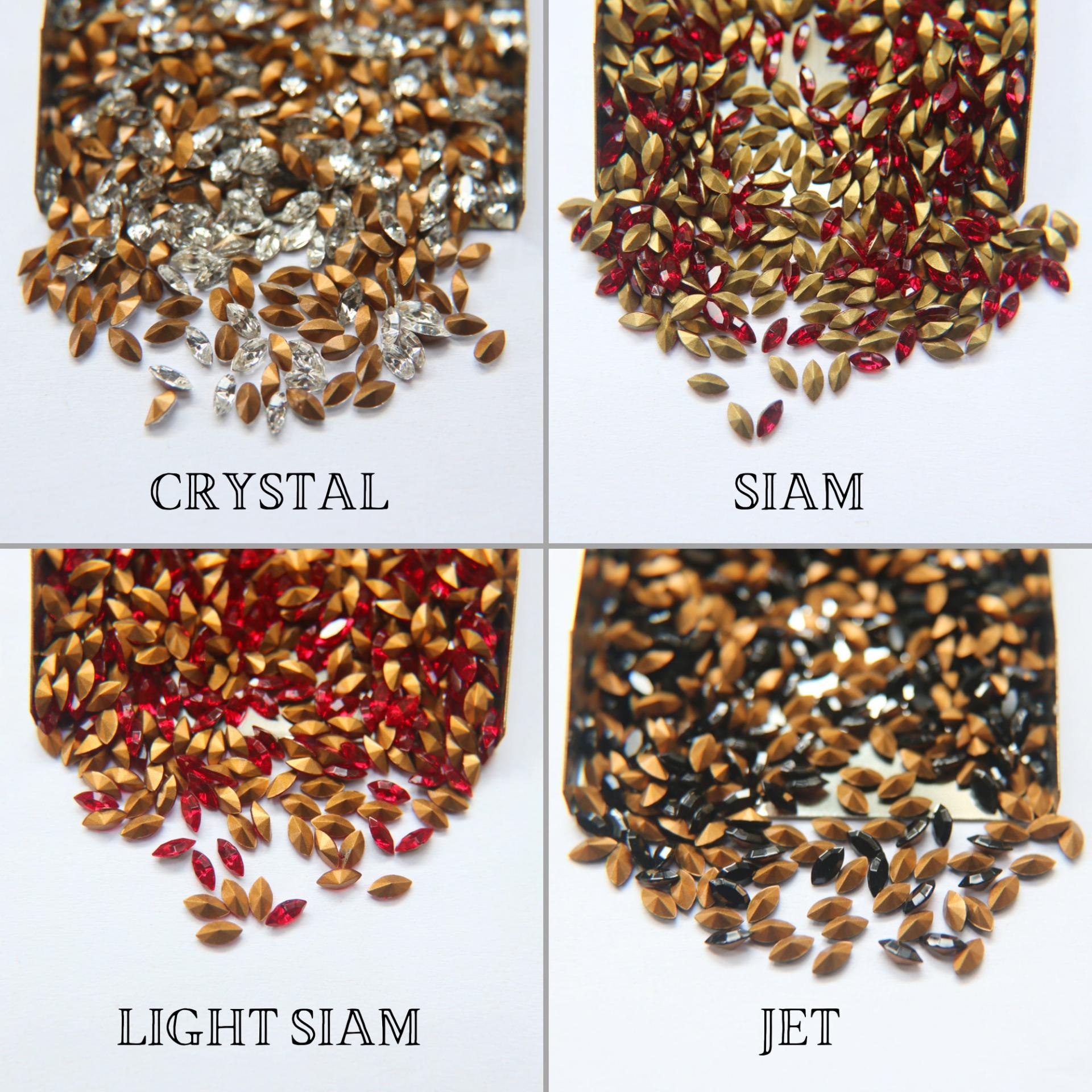 6X3 mm Czech fancy Navette fancy Siam Iridescent foiled 36/72/144/288 Pieces Jewery making stones gemstones, fancy opal stones