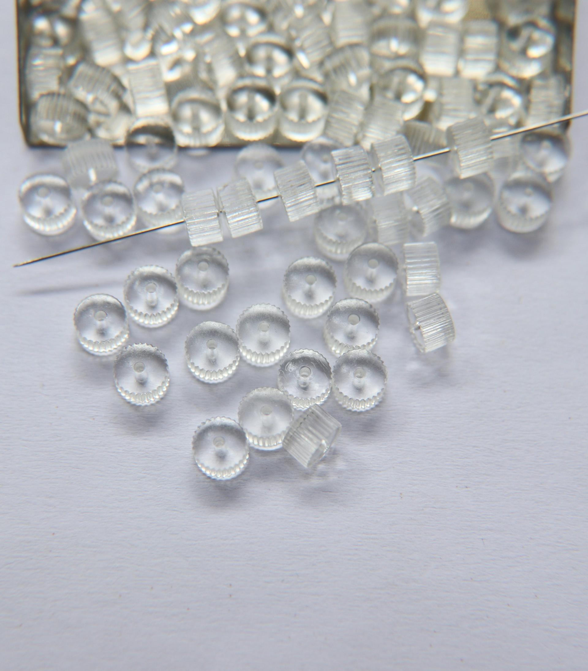 Vintage MATT Crystal Corrugate Rondelles of Swarovski Crystals 6x4mm 12/36/72/144 Pieces, vintage findings