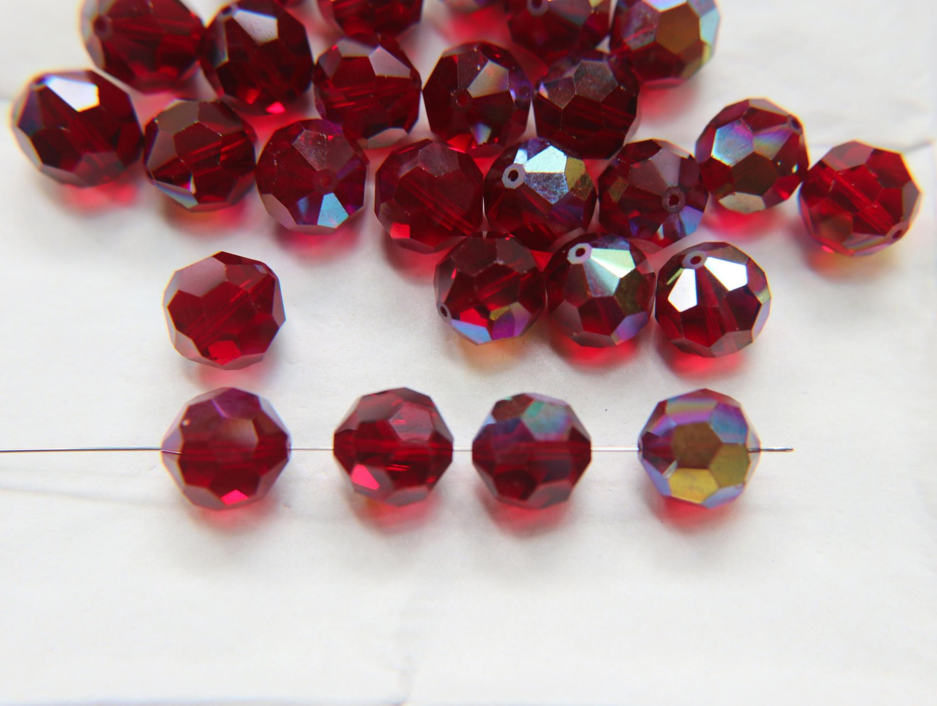 14 MM Swarovski Vintage Siam Aurore Boreale 2/6/12/436/72/144 Pieces #5000 Premium materials