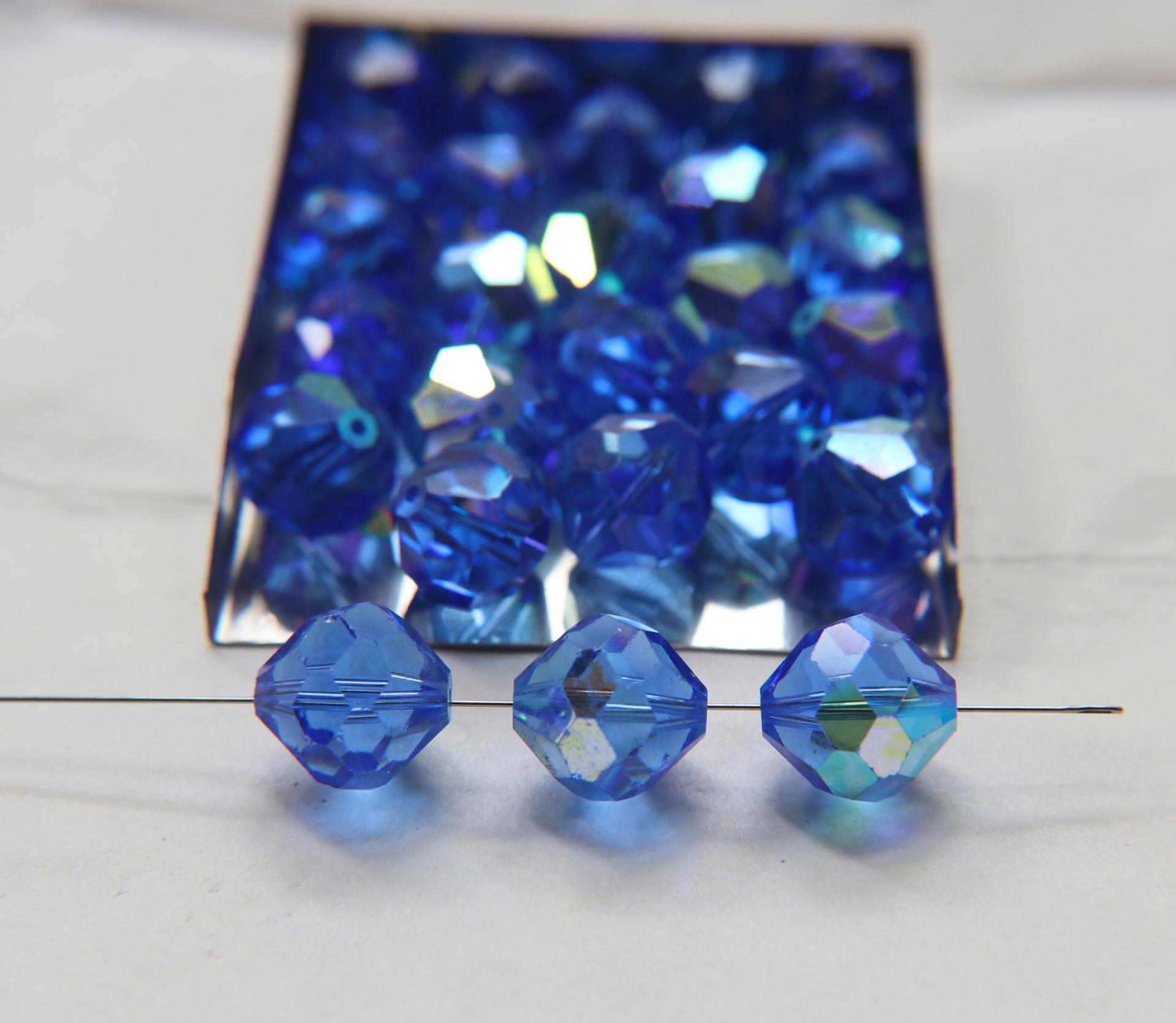 14 MM Swarovski Vintage Sapphire Aurore Boreale 2/6/12/436/72/144 Pieces Vintage faceted article 5309 Premium materials