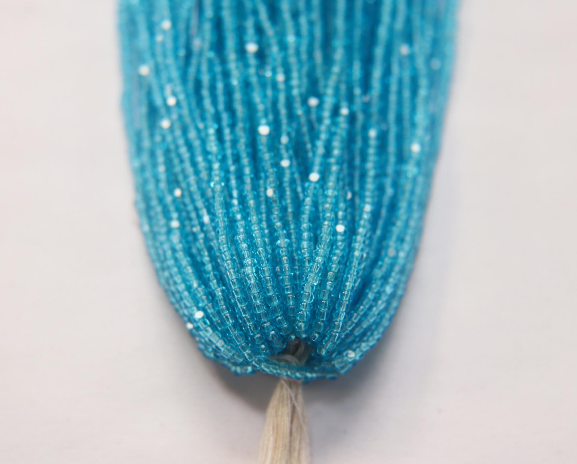 11/0 Hanks Charlotte Cut Beads Transparent Light Medium Aqua 1/5/25/50/100 Hanks 2.0mm glass beads, jewelry supply, findings, craft supply