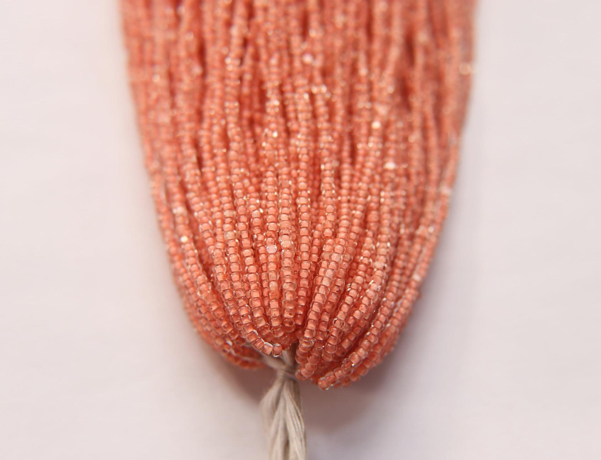 11/0 Hanks Charlotte Cut Beads Crystal Vintage Rose Lined 1/5/25/50/100 Hanks PREMIUM SEED BEADS, Native Supplies