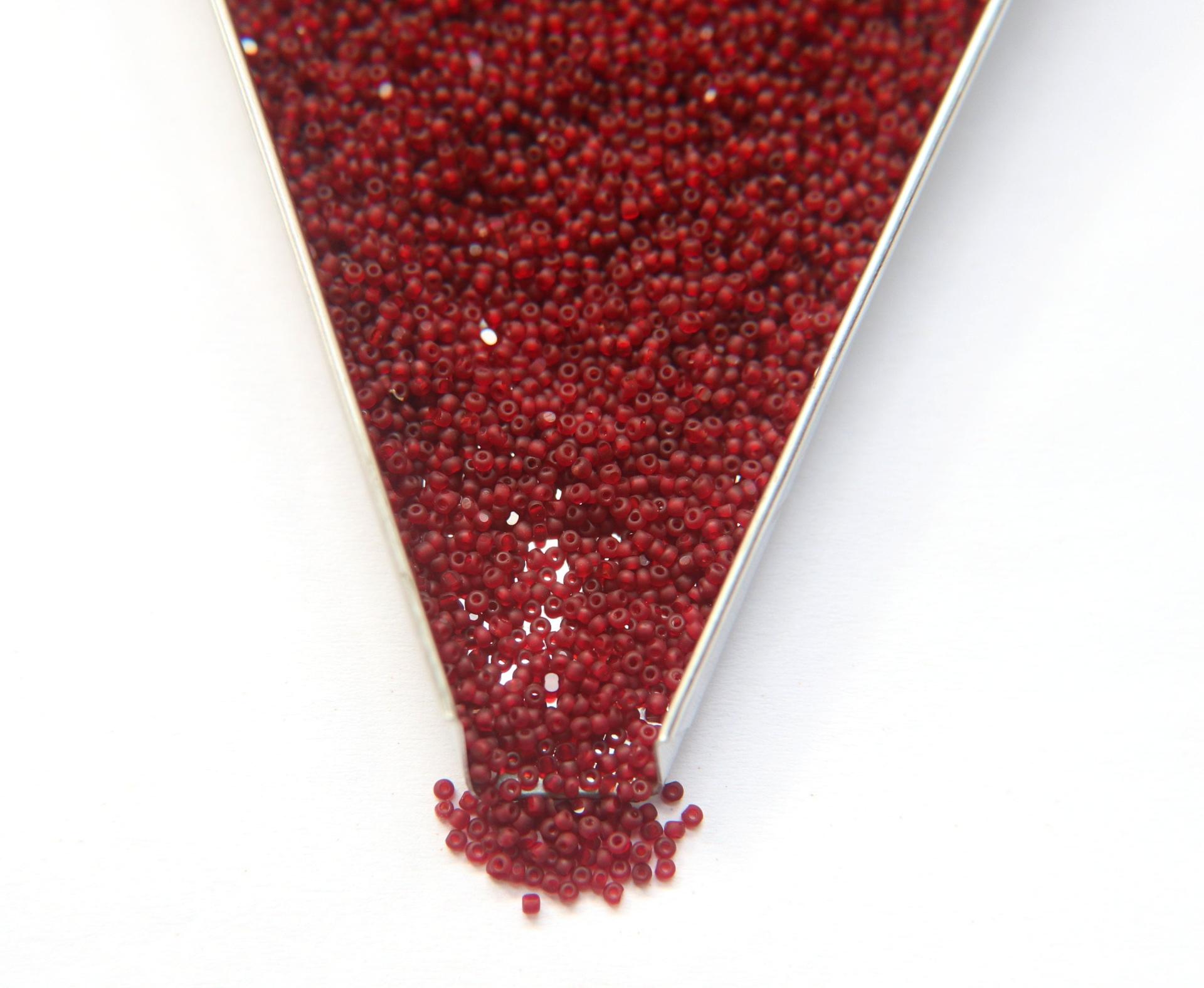 13/0 Charlotte Cut Beads 90120 Matt Garnet 5/10/20/50/250/500 Grams craft supplies, jewelry making, native supplies
