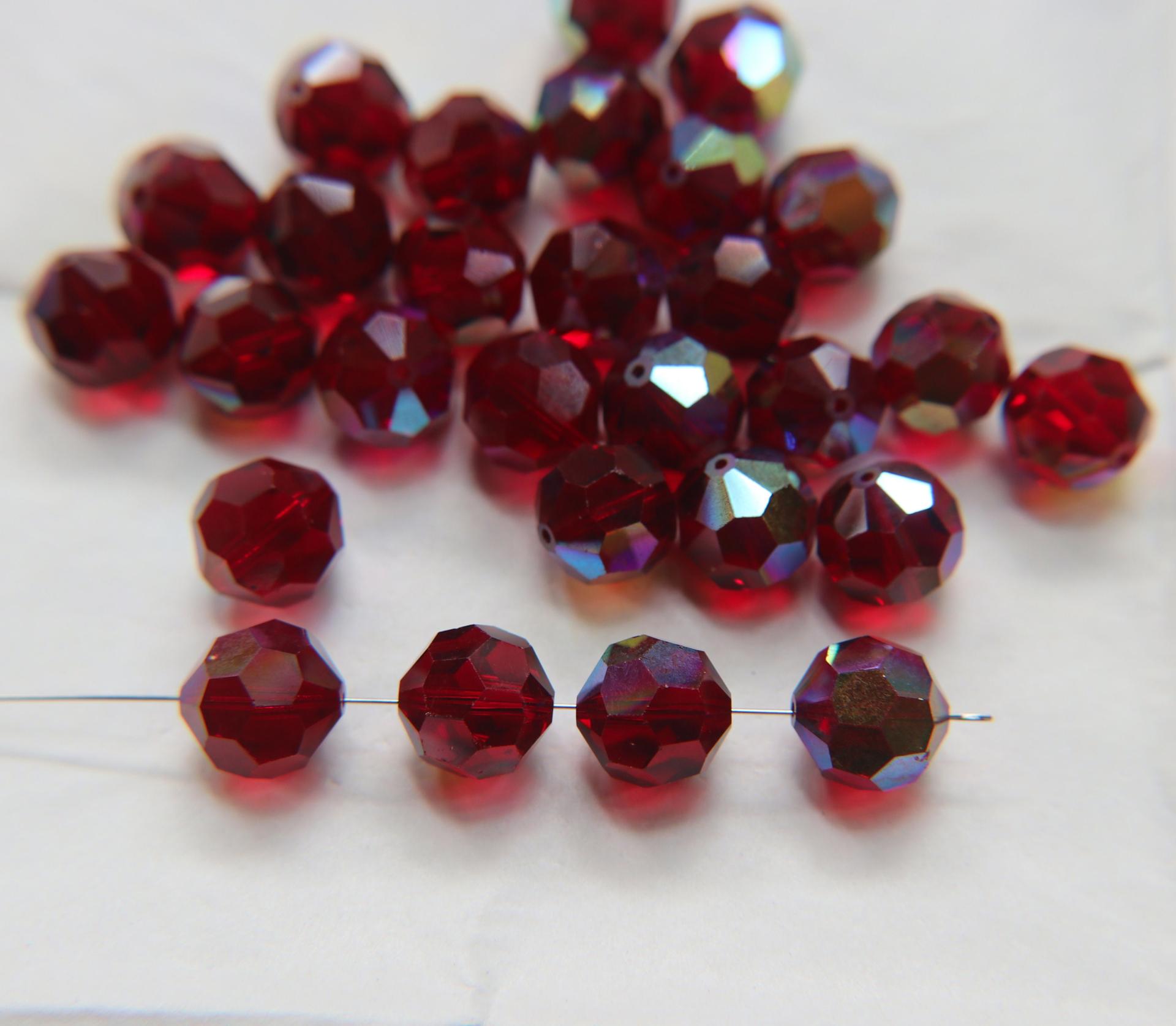14 MM Swarovski Vintage Siam Aurore Boreale 2/6/12/436/72/144 Pieces #5000 Premium materials