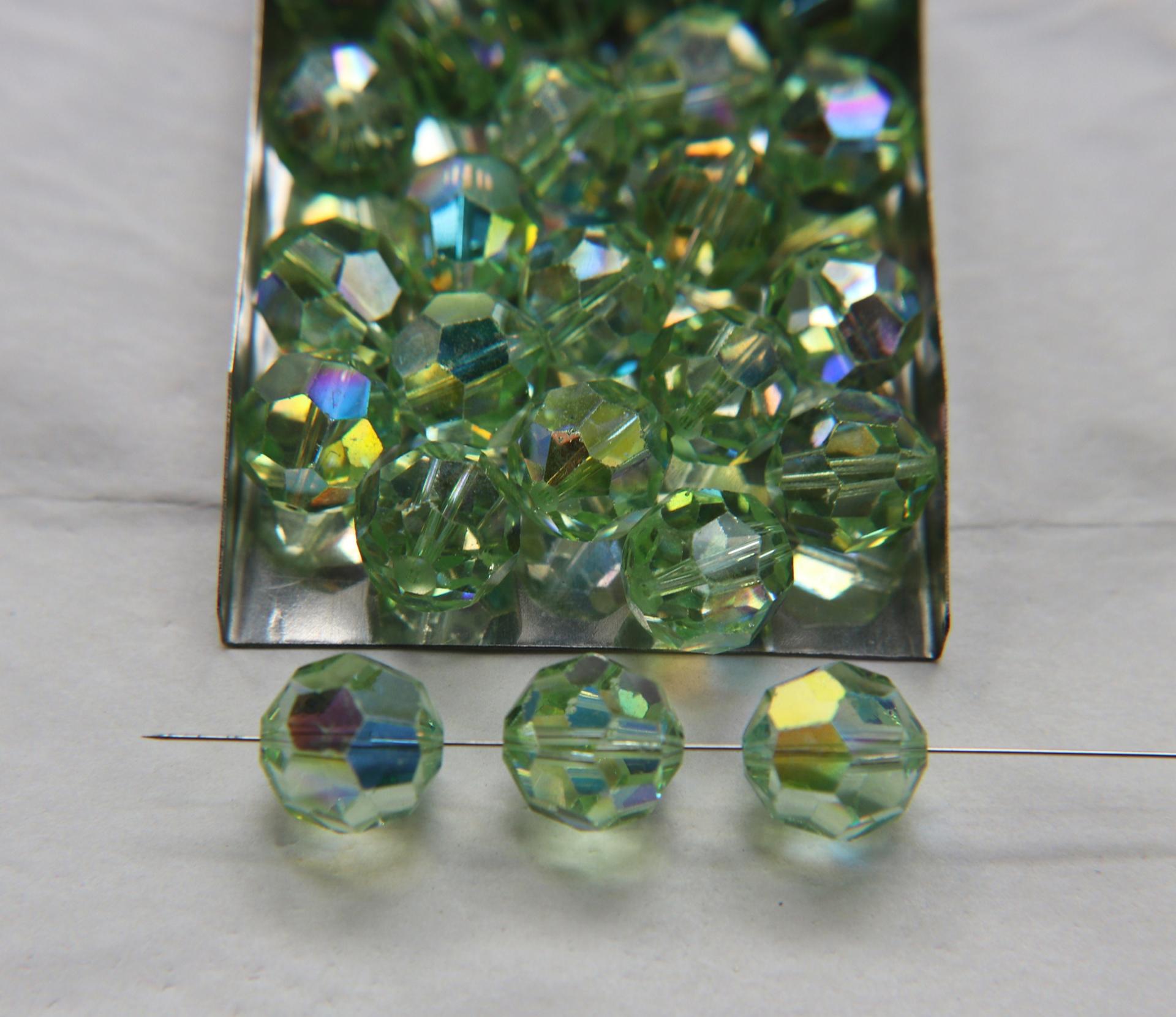 14 MM Swarovski Vintage Chrysolite Aurore Boreale 2/6/12/436/72/144 Pieces #5000 Premium materials