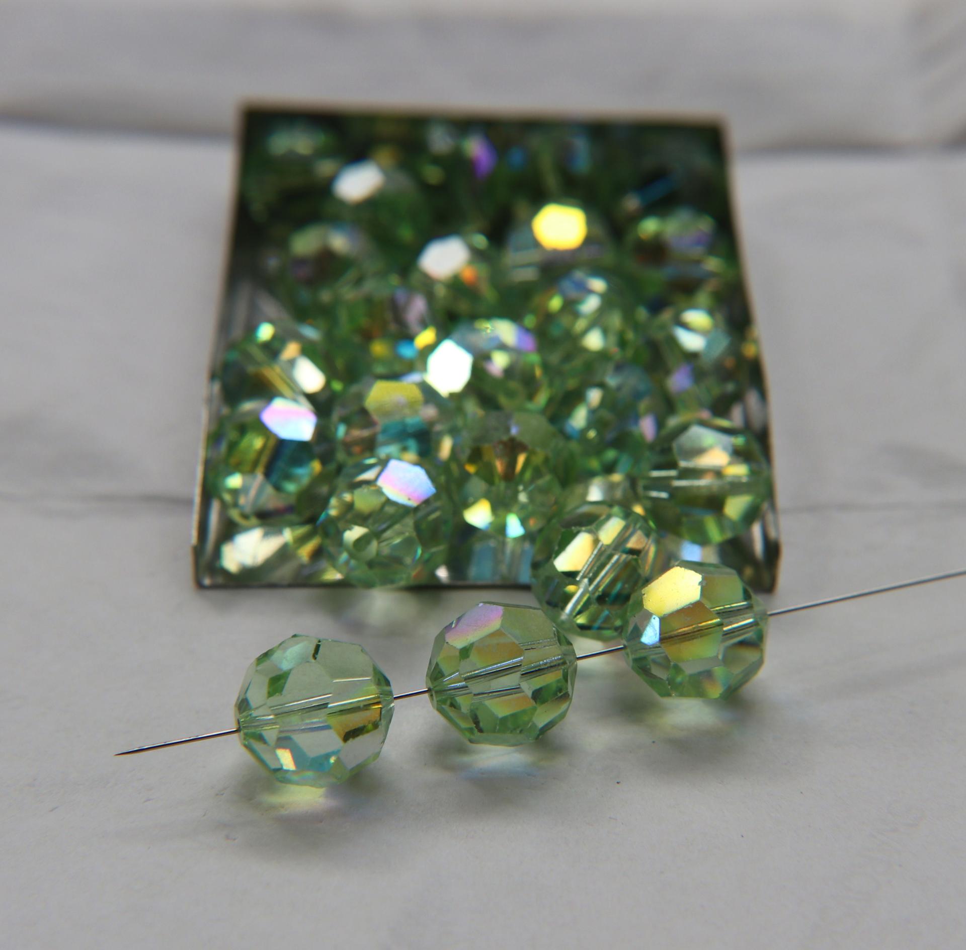 14 MM Swarovski Vintage Chrysolite Aurore Boreale 2/6/12/436/72/144 Pieces #5000 Premium materials