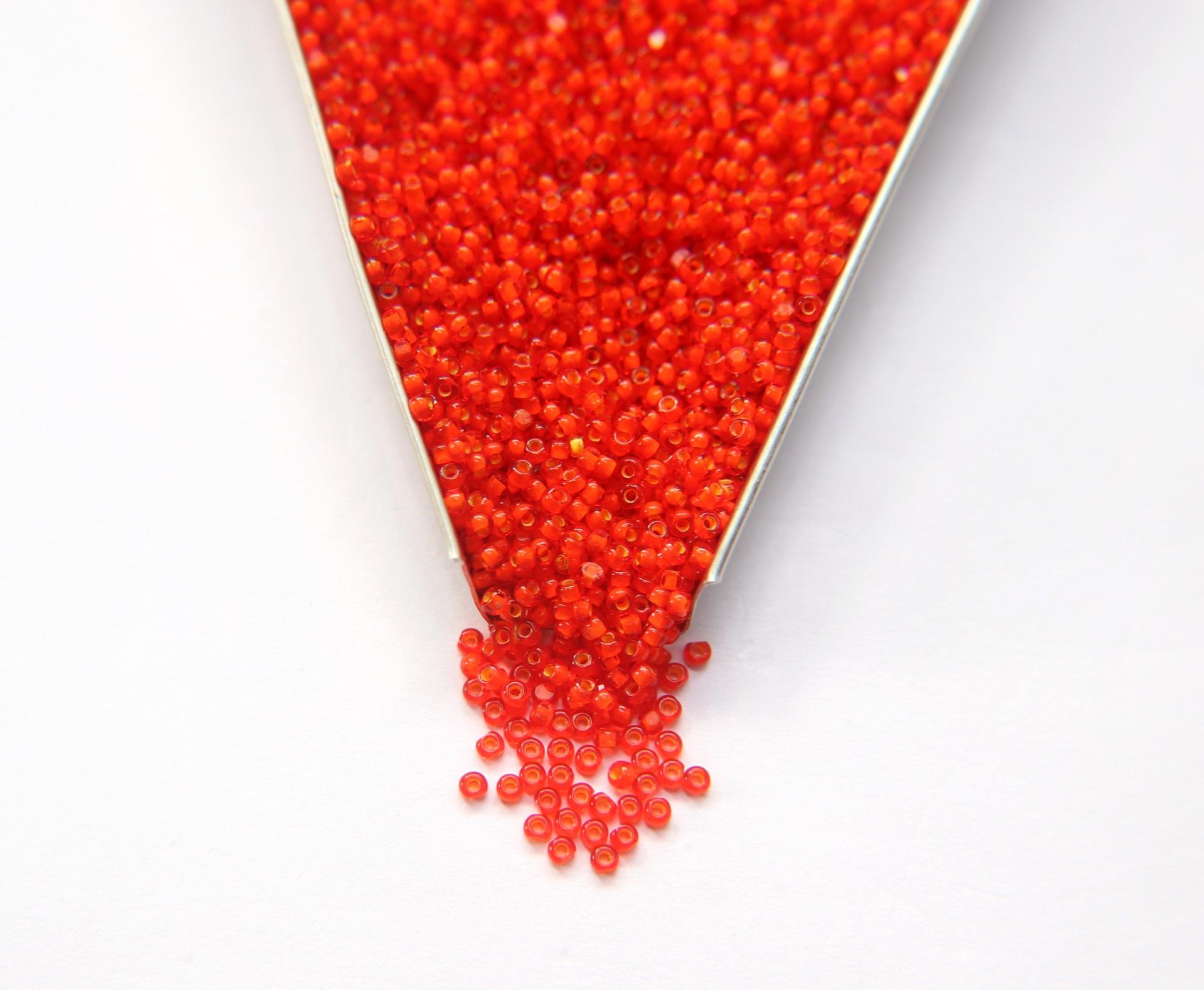 11/0 True cuts Charlotte Beads Red Yellow Lined 10/20/50/250/500 Grams PREMIUM SEED BEADS, Native Supply