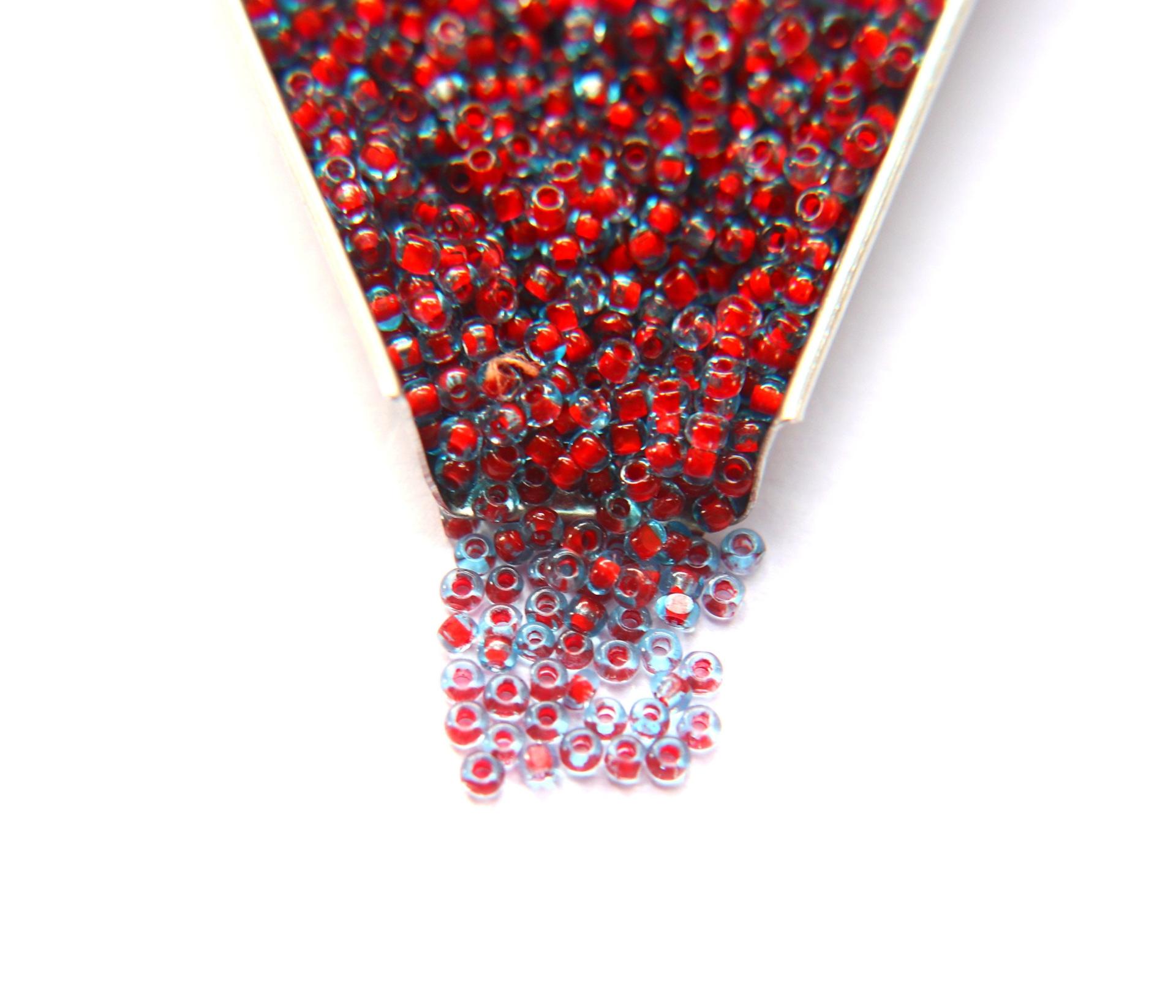 11/0 True cuts Charlotte Beads Aqua Coral Lined 10/20/50/250/500 Grams PREMIUM SEED BEADS, Native Supply