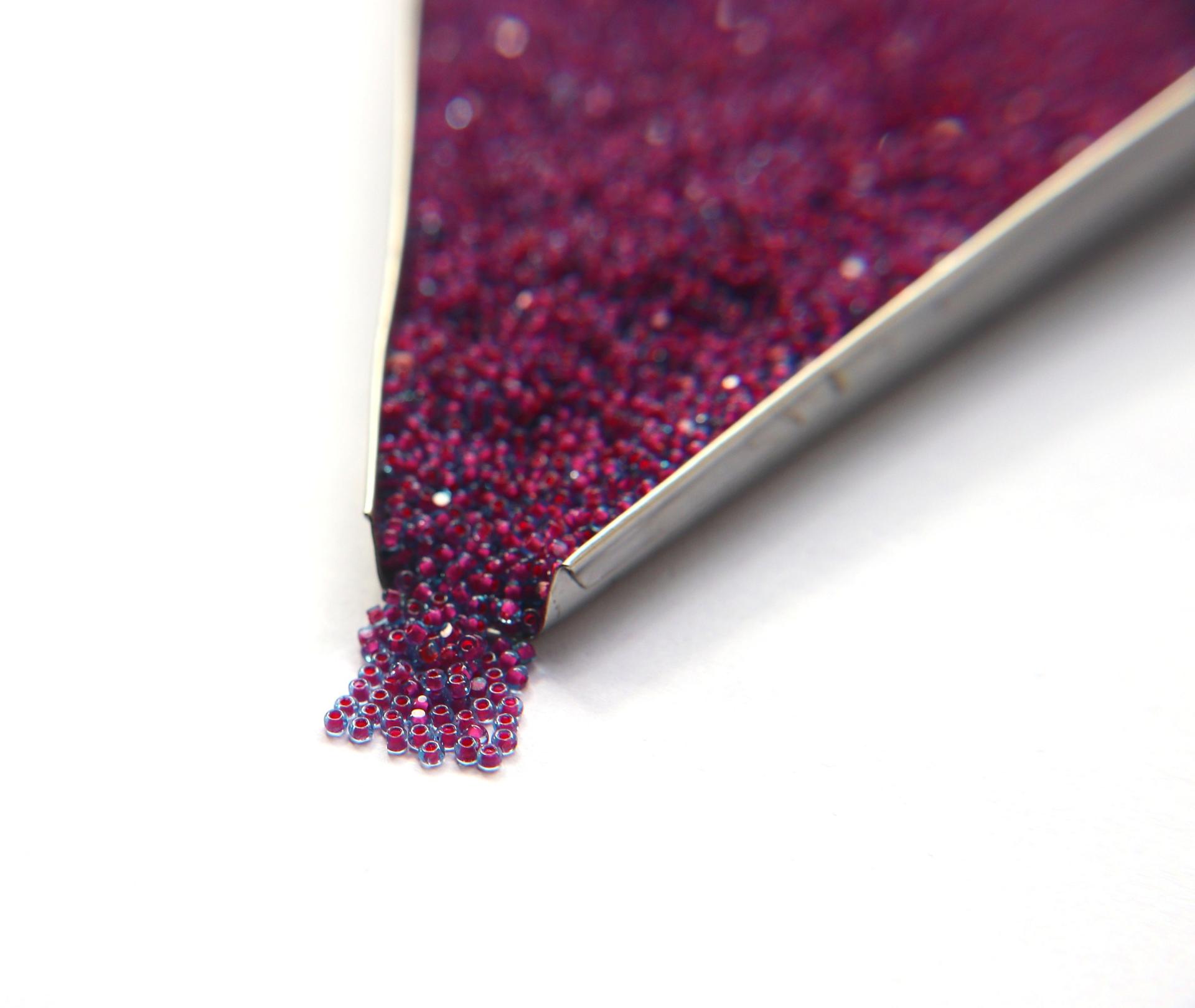 11/0 True cuts Charlotte Beads Aqua Fuchsia Lined 10/20/50/250/500 Grams PREMIUM SEED BEADS, Native Supply