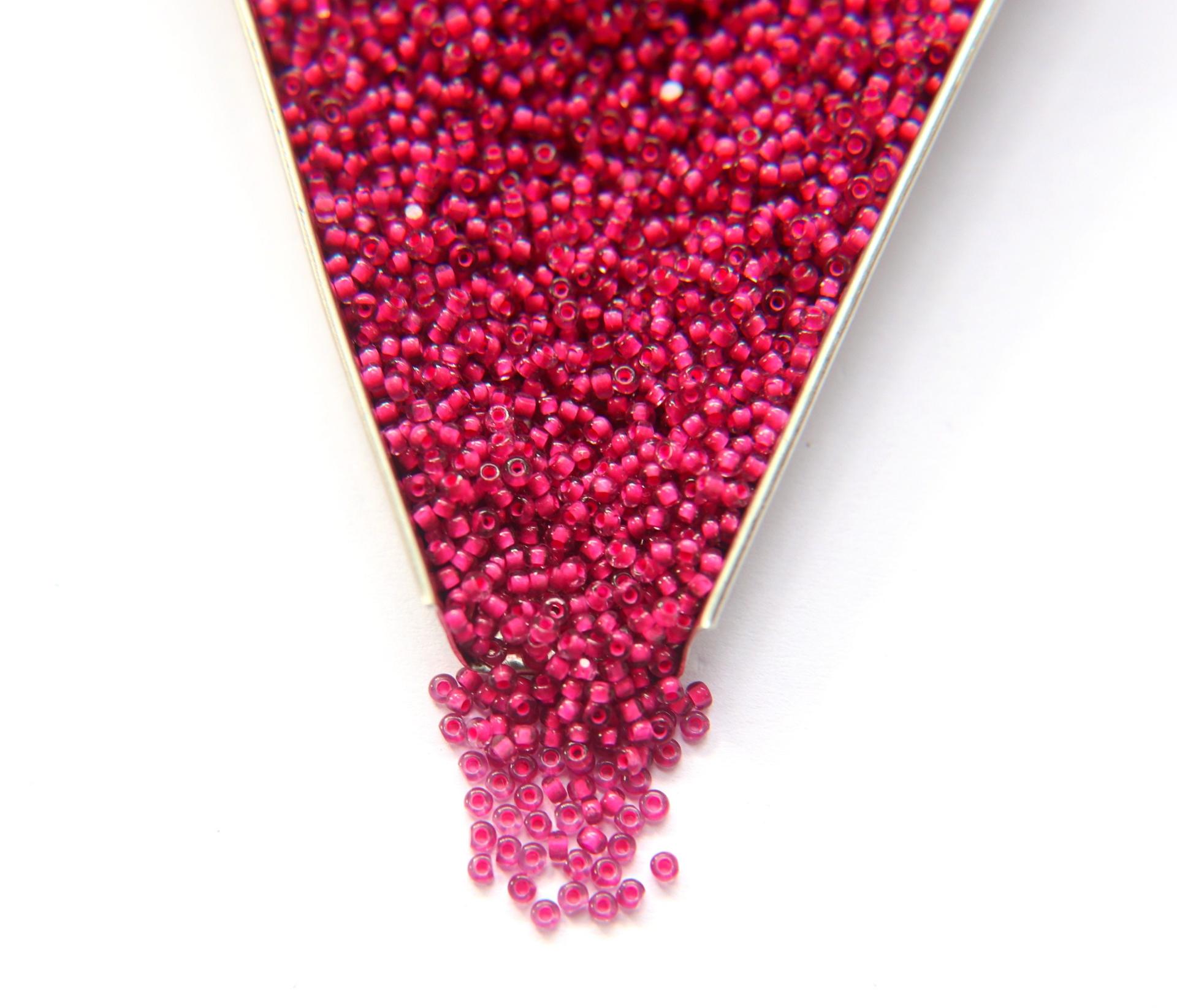 11/0 True cuts Charlotte Beads Amethyst Fuchsia Lined 10/20/50/250/500 Grams PREMIUM SEED BEADS, Native Supply