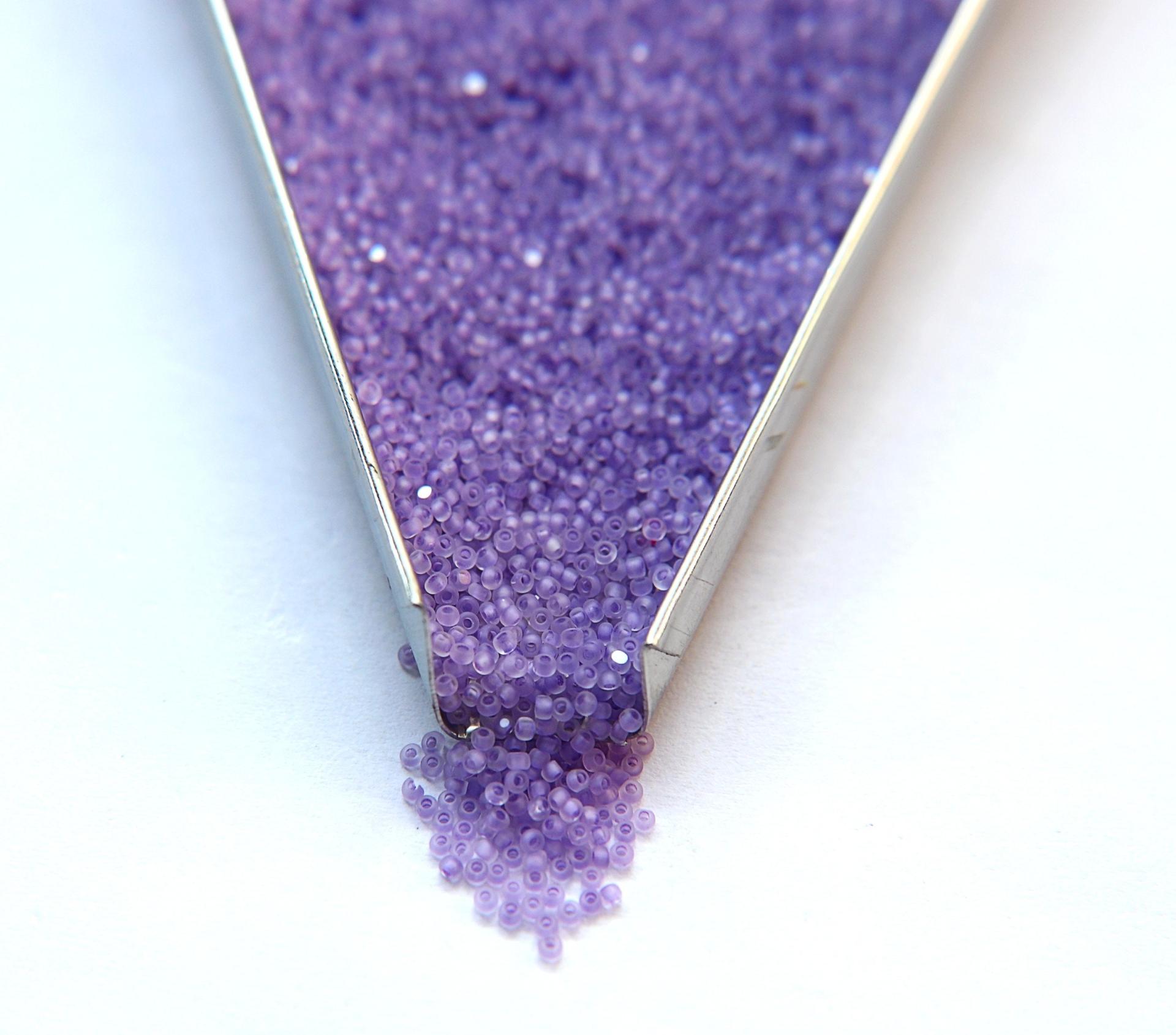 11/0 Charlotte Cut Beads Crystal Matt Violet Lined 10/20/50/250/500 Grams embroidery materials, jewelry making, vintage beads