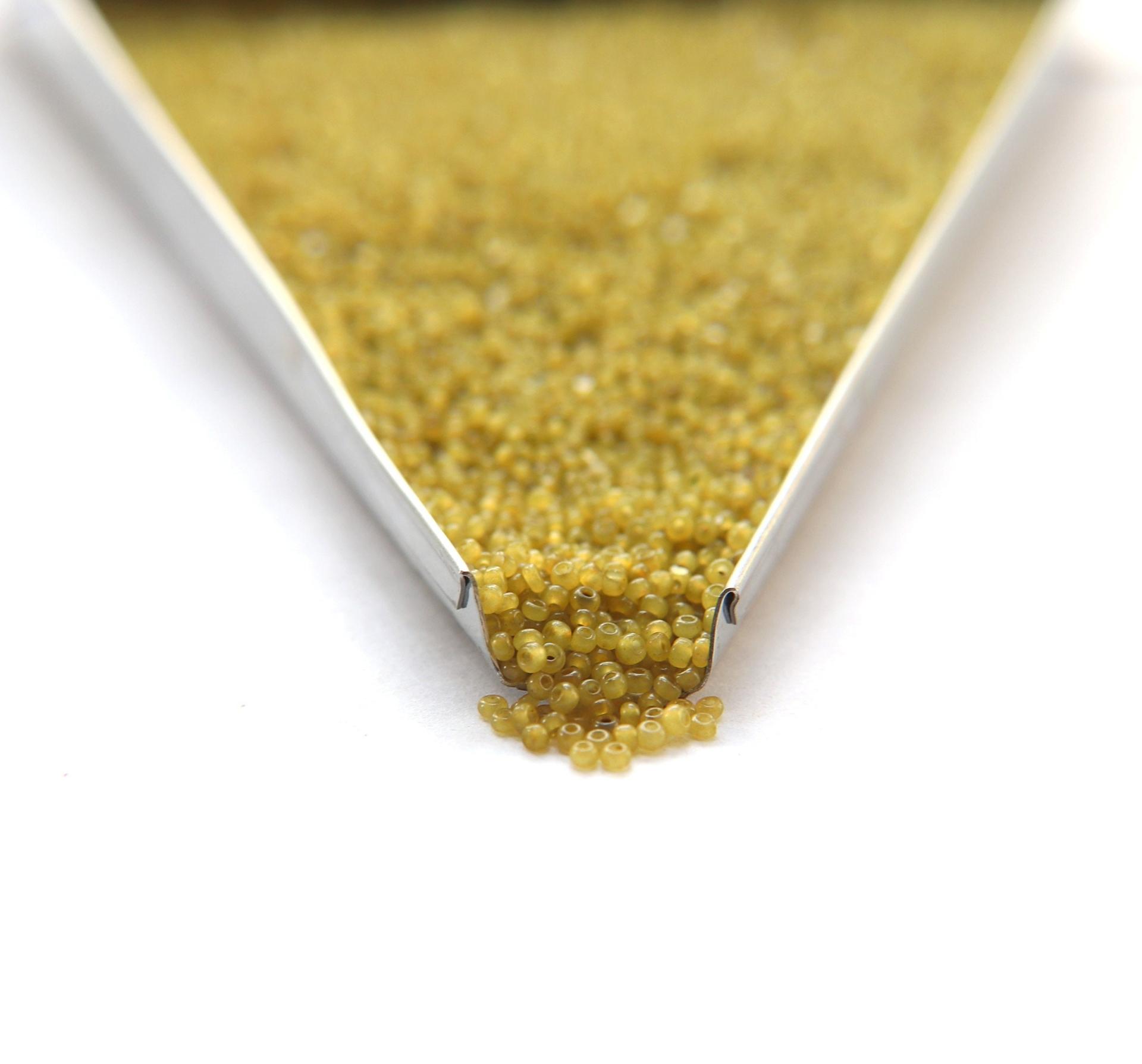 11/0 Charlotte True Cut Beads Lime Opal 10/20/50/250/500 Grams Premium Seed beads, native supply
