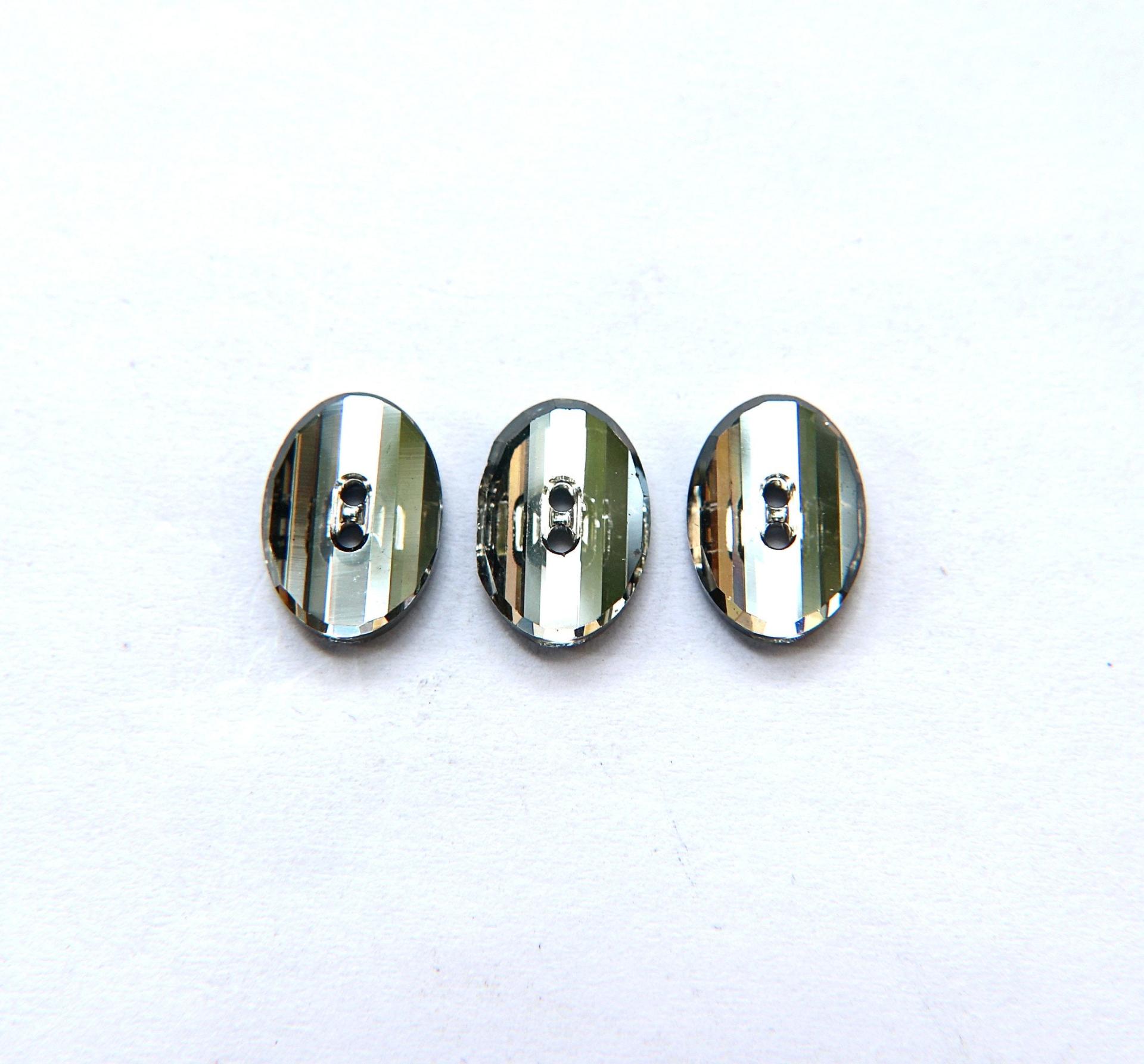10x14 mm Vintage Swarovski Crystal Satin Button 2 holes 2/6/12/36/72 pieces Vintage Crystal