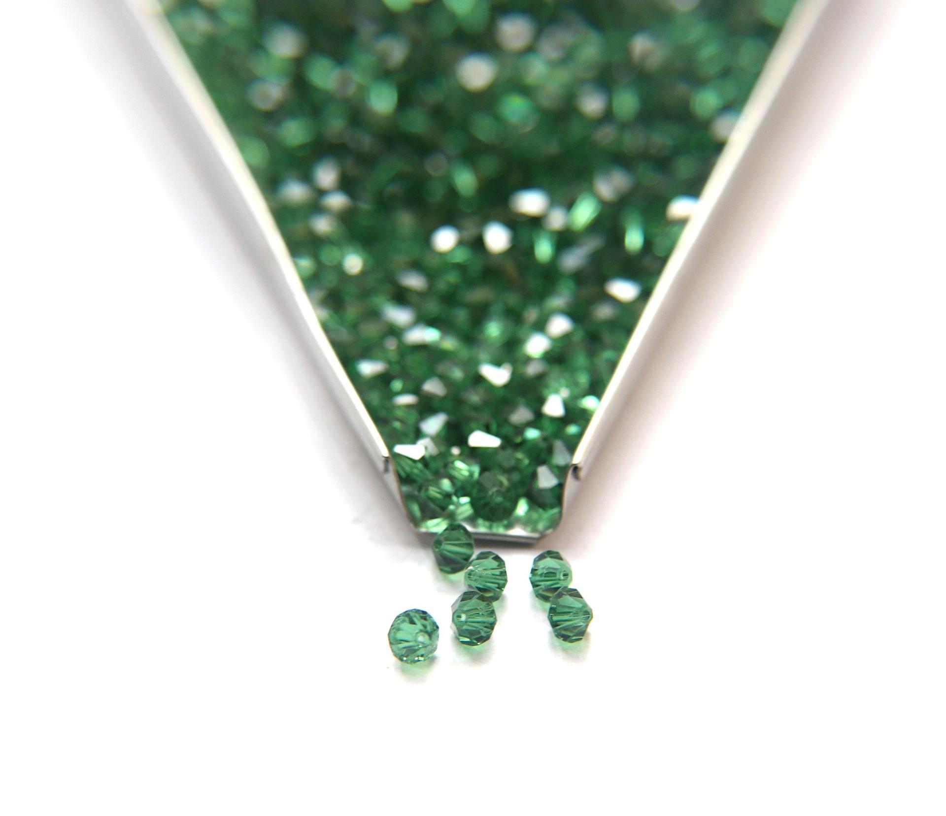 5mm Fern Green (291) Swarovski Bicone beads Cuts 12/36/72/144/432/720 Pieces embroidery materials, jewelry making, rare beads, PREMIUM