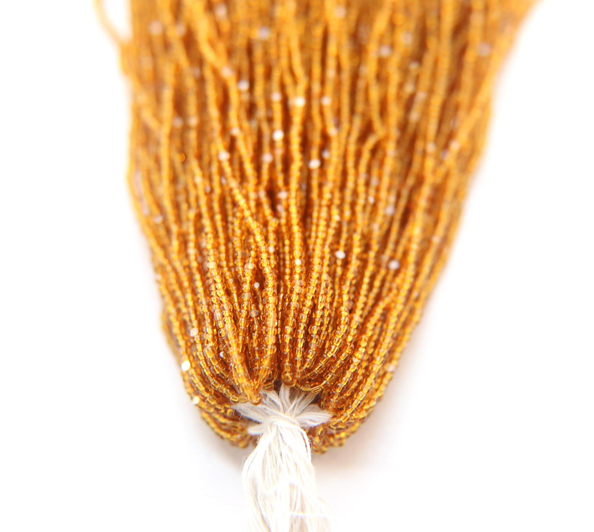 13/0 Hanks Charlotte Cut Beads 10050 Topaz Transparent 1/5/25/50/100 Hanks 1.6mm glass beads, jewelry supply, findings, craft