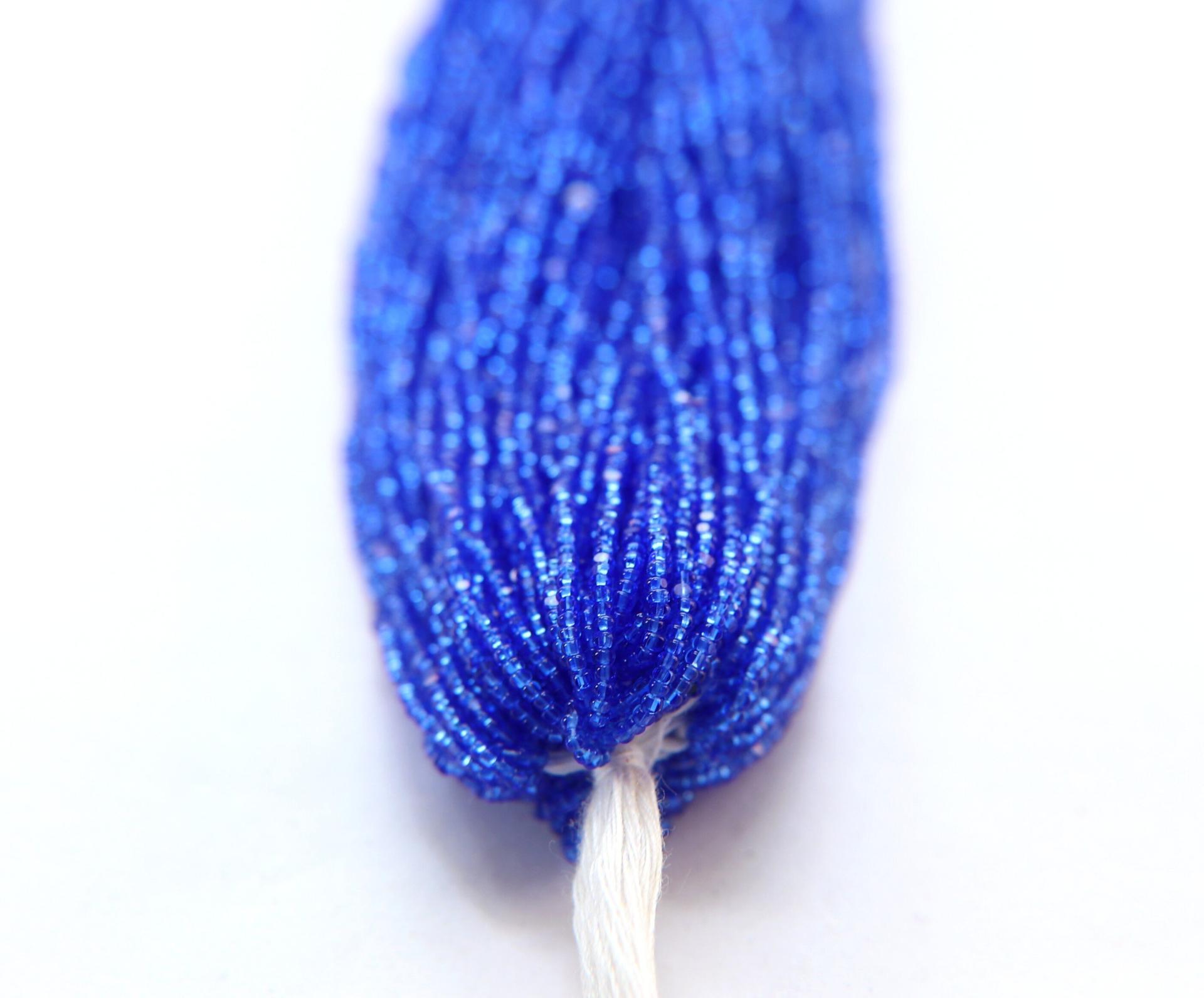 13/0 Hanks Charlotte Cut Beads 30050 Sapphire Transparent 1/5/25/50/100 Hanks 1.6mm glass beads, jewelry supply, findings, craft