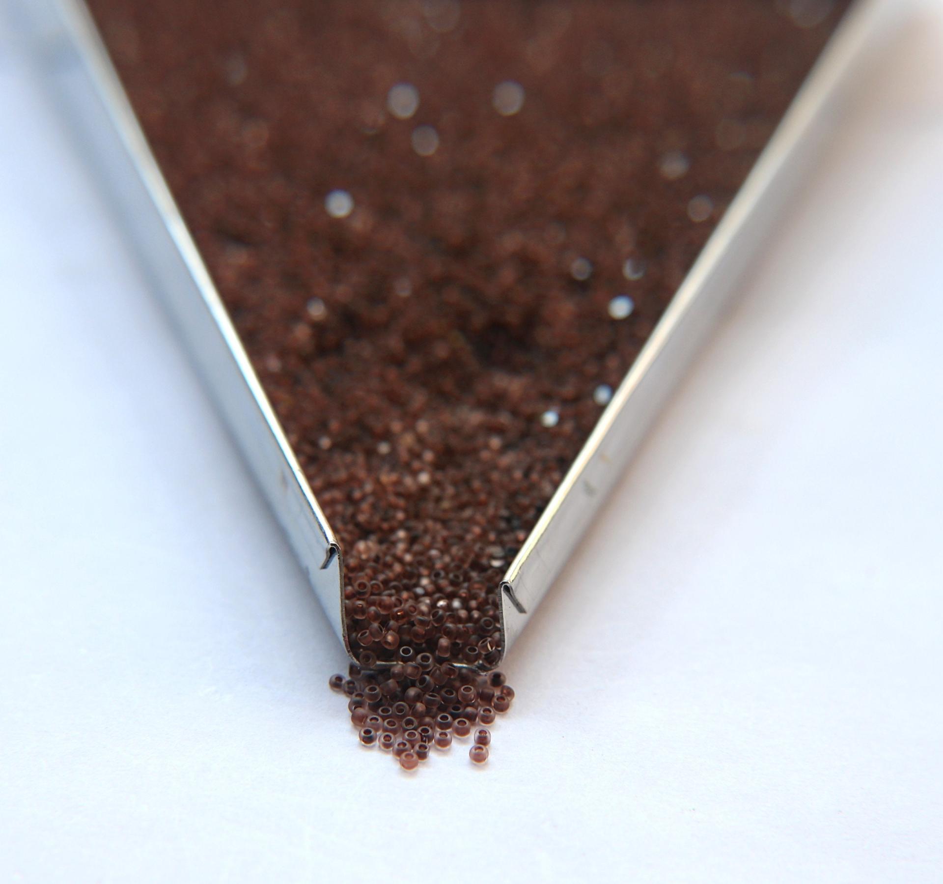 13/0 Charlotte Cut Beads Crystal Matt Mocca Lined 5/10/20/50/250/500 Grams embroidery materials, jewelry making, vintage beads