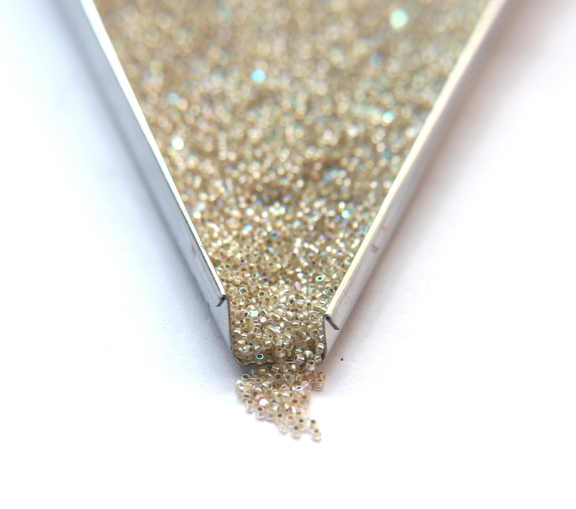 13/0 Charlotte Cut Beads Patina Crystal Silver Lined Aurore Boreale 5/10/20/50/250/500 Grams PREMIUM MATERIALS