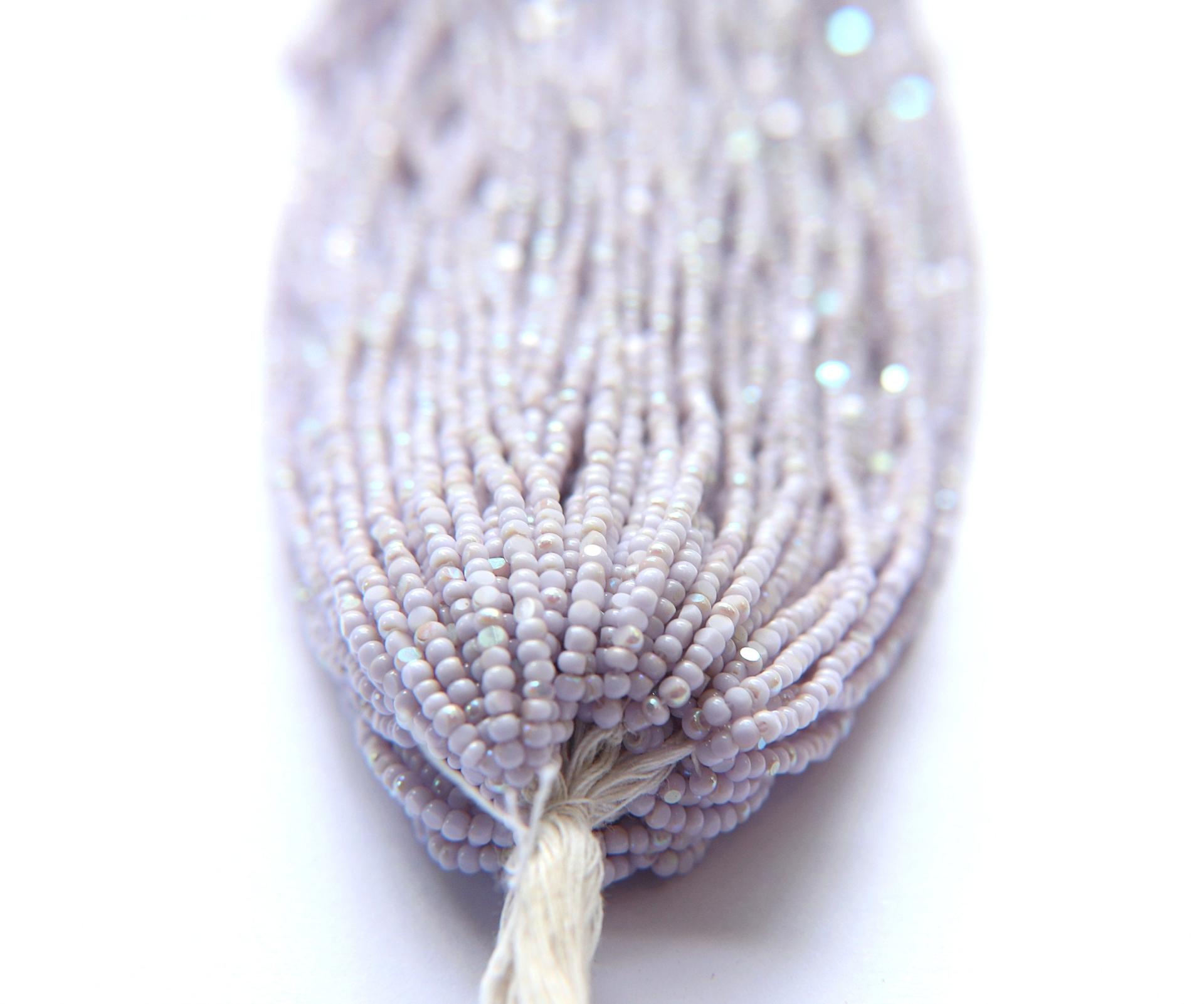 11/0 Hanks Charlotte Cut Beads Patina Periwinkle Aurore Boreale 1/5/25/50/100 Hanks PREMIUM SEED BEADS, Native Supplies
