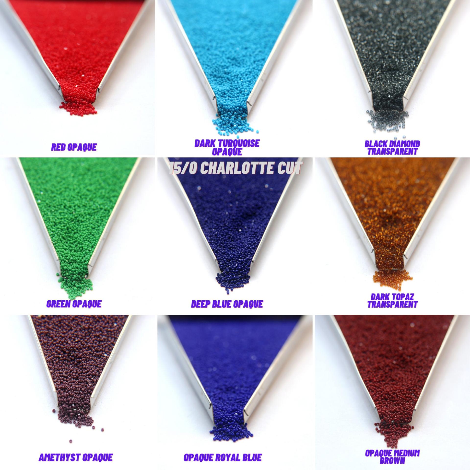 15/0 Charlotte Cut Beads (11 Colors) 5/10/20/50/250/500 Grams craft supplies, jewelry making, embroidery materials, vintage beads