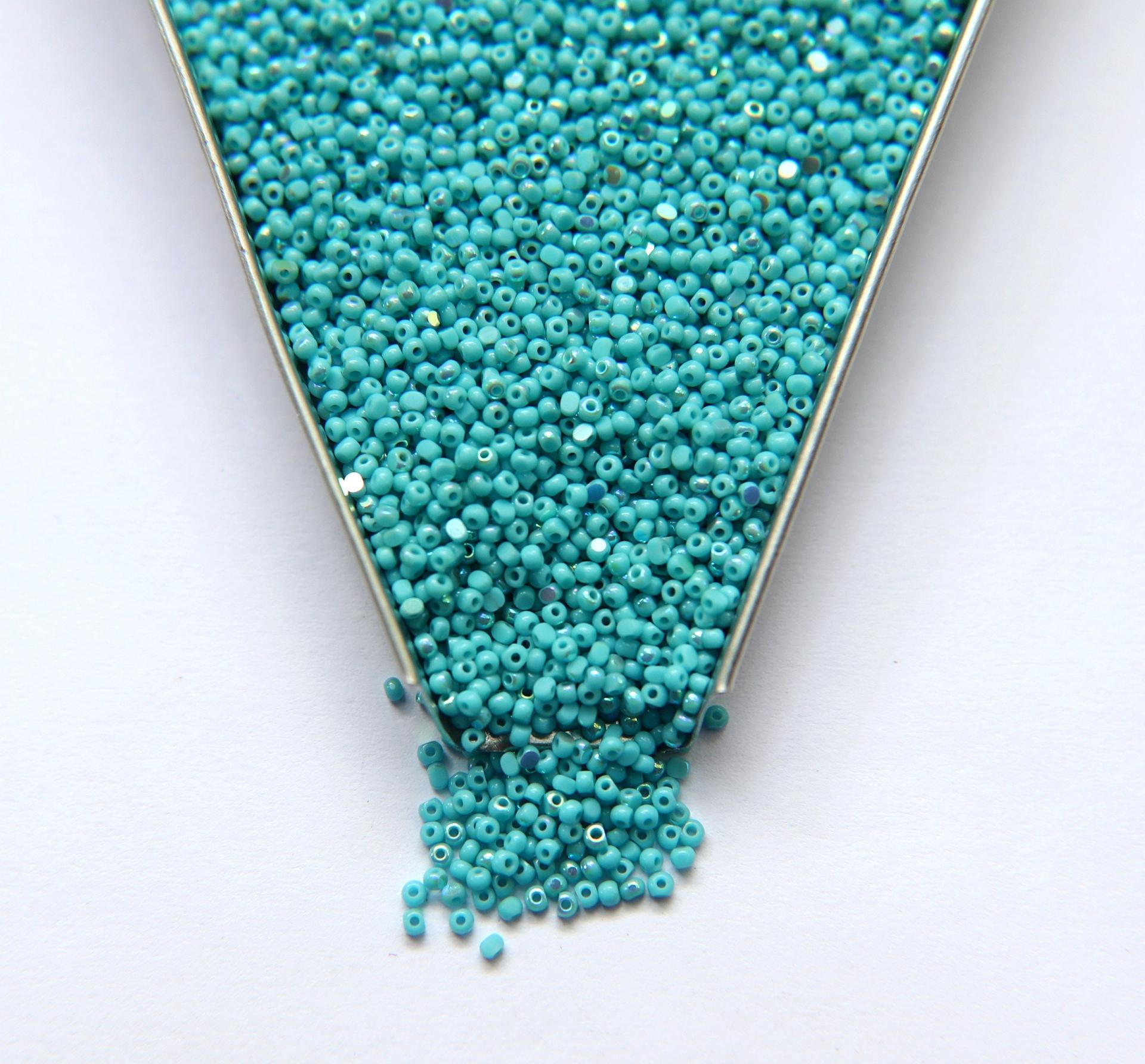 13/0 Charlotte Cut Beads Patina Premium Turquoise Blue Opaque Aurore Boreale 5/10/20/50/250/500 Grams craft supplies, jewelry making