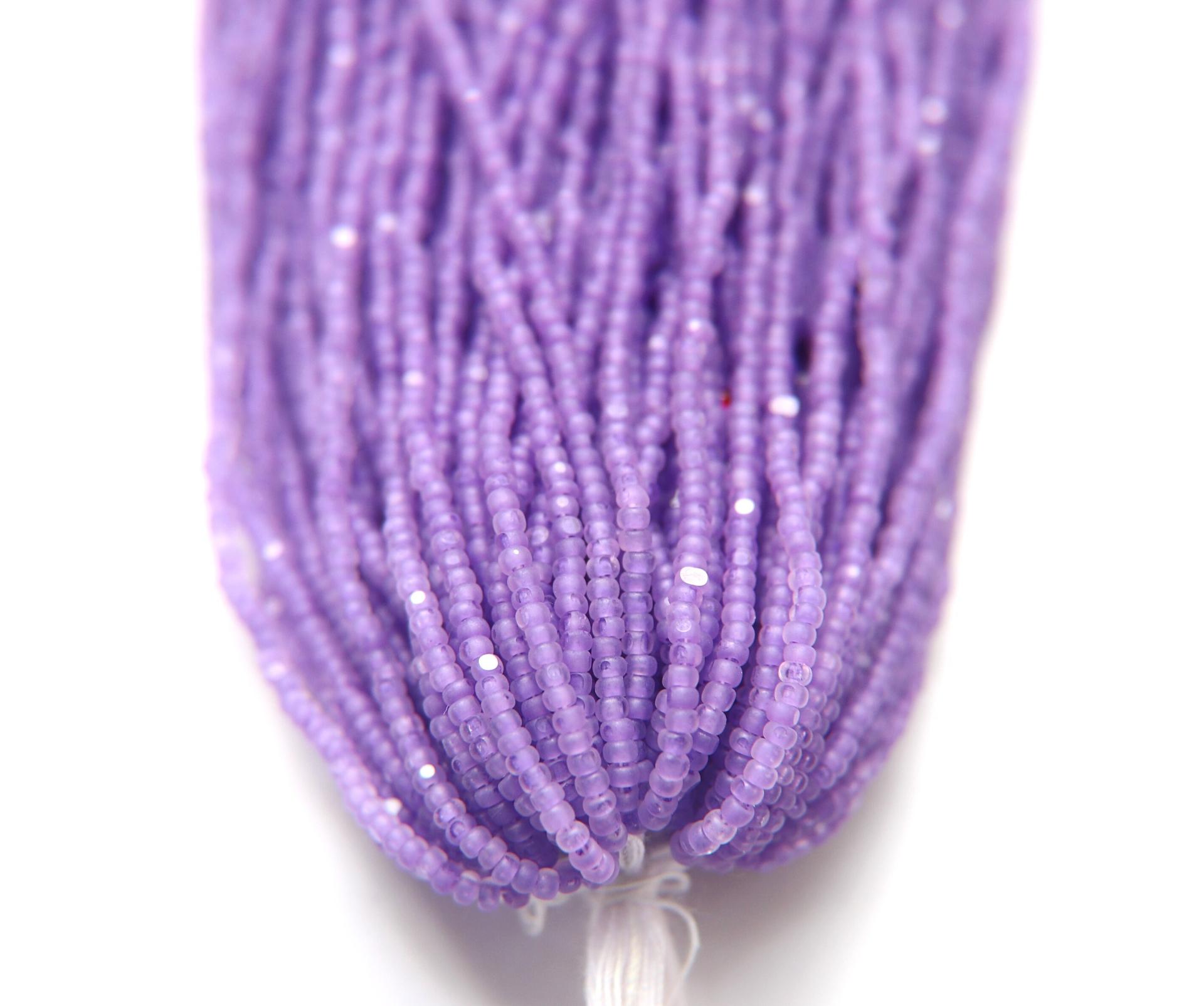 11/0 Hanks Charlotte Cut Beads Crystal Matt Violet Lined 1/5/25/50/100 Hanks PREMIUM SEED BEADS, Native Supplies