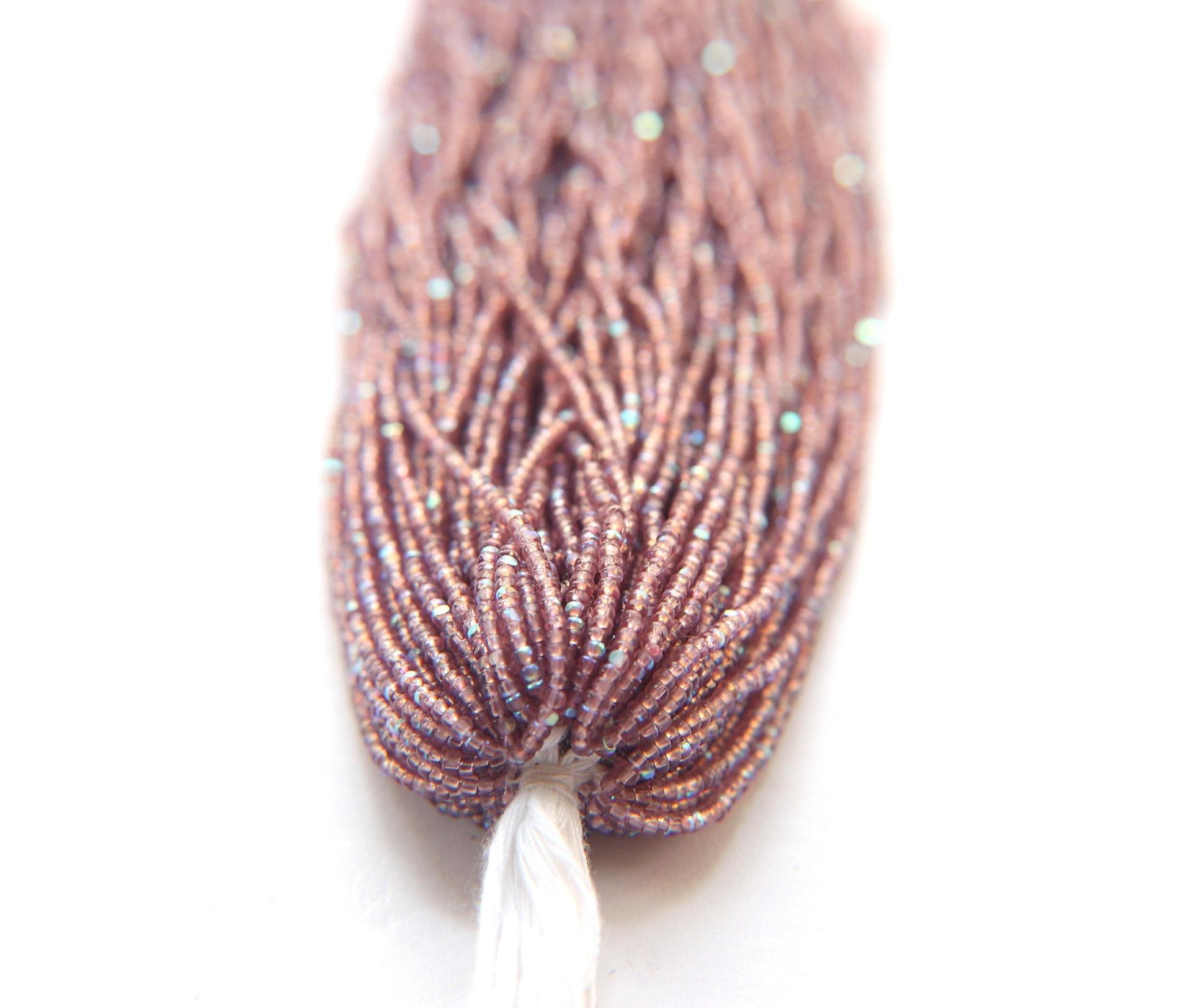 13/0 Hanks Charlotte Cut Beads Patina Light Amethyst Aurore Boreale 1/5/25/50/100 Hanks 1.6mm glass beads, native supply, findings