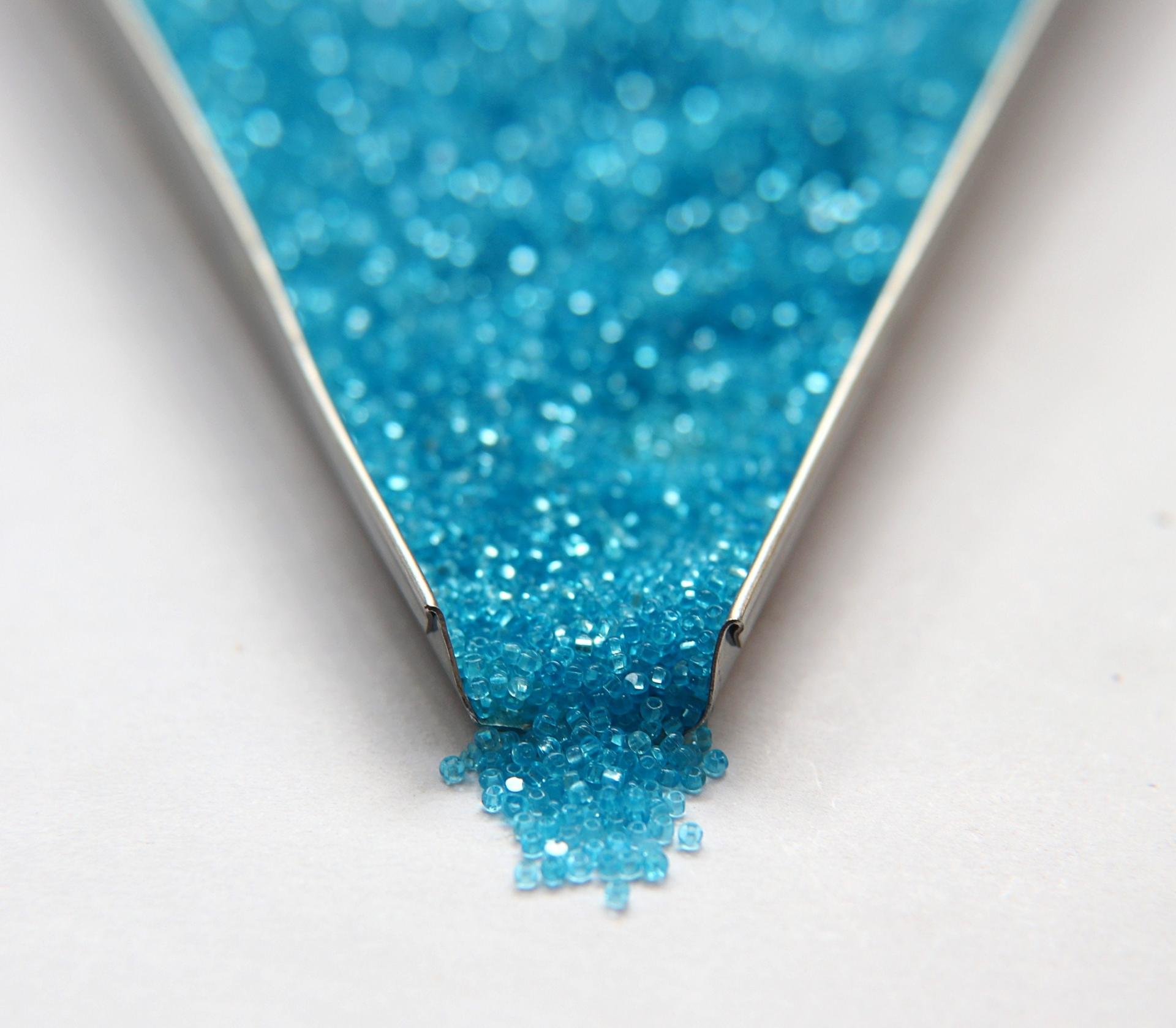 13/0 Charlotte true Cut Beads 60000 Transparent Light Aqua Loose Beads 5/10/20/50/250/500 Grams Native beads supplies