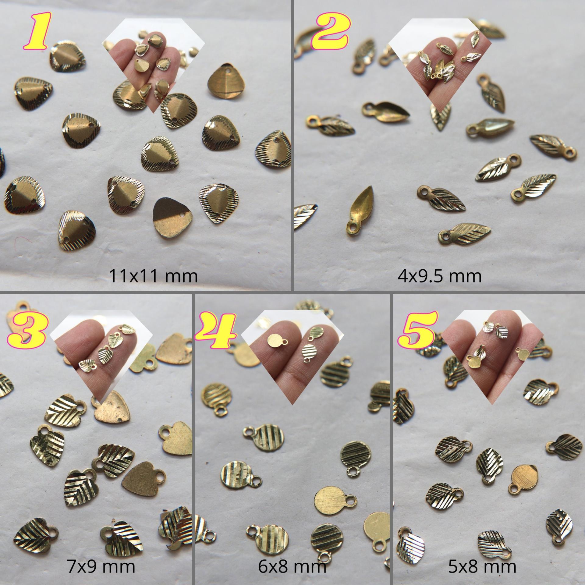 Faceted Metal Brass charms 50/100/250/500 Pieces, Faceted Brass beads, , Bracelets charms, brass findings
