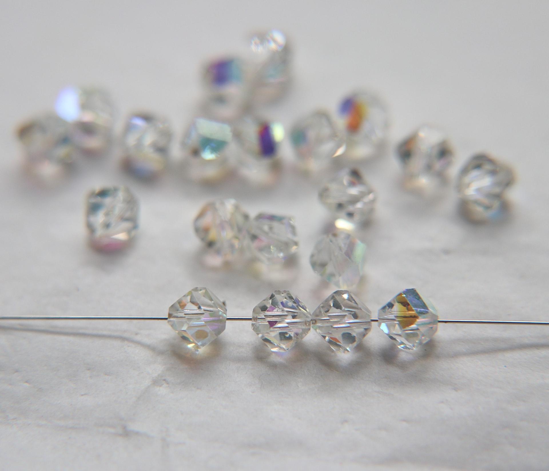 6mm Swarovski Crystal Aurore Boreale Vintage Beads 5020 Faceted Helix Bead 6/12/36/72/144 Pieces Jewelry making beads