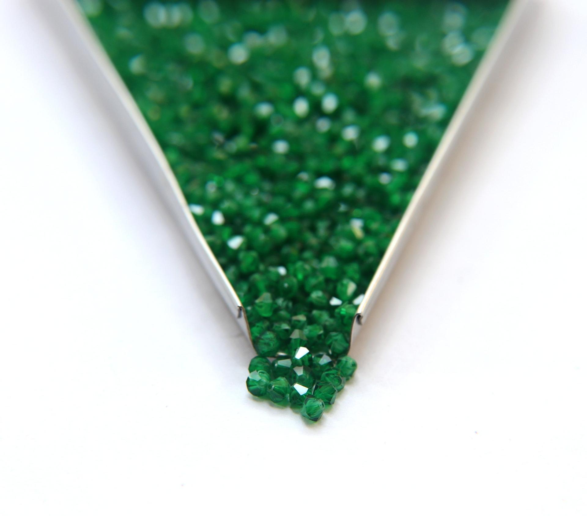 4mm Vintage Swarovski Givré Green Bicone 36/72/144/432/720 Pieces Jewelry Beads Made in Austria, embroidery materials, embellishment