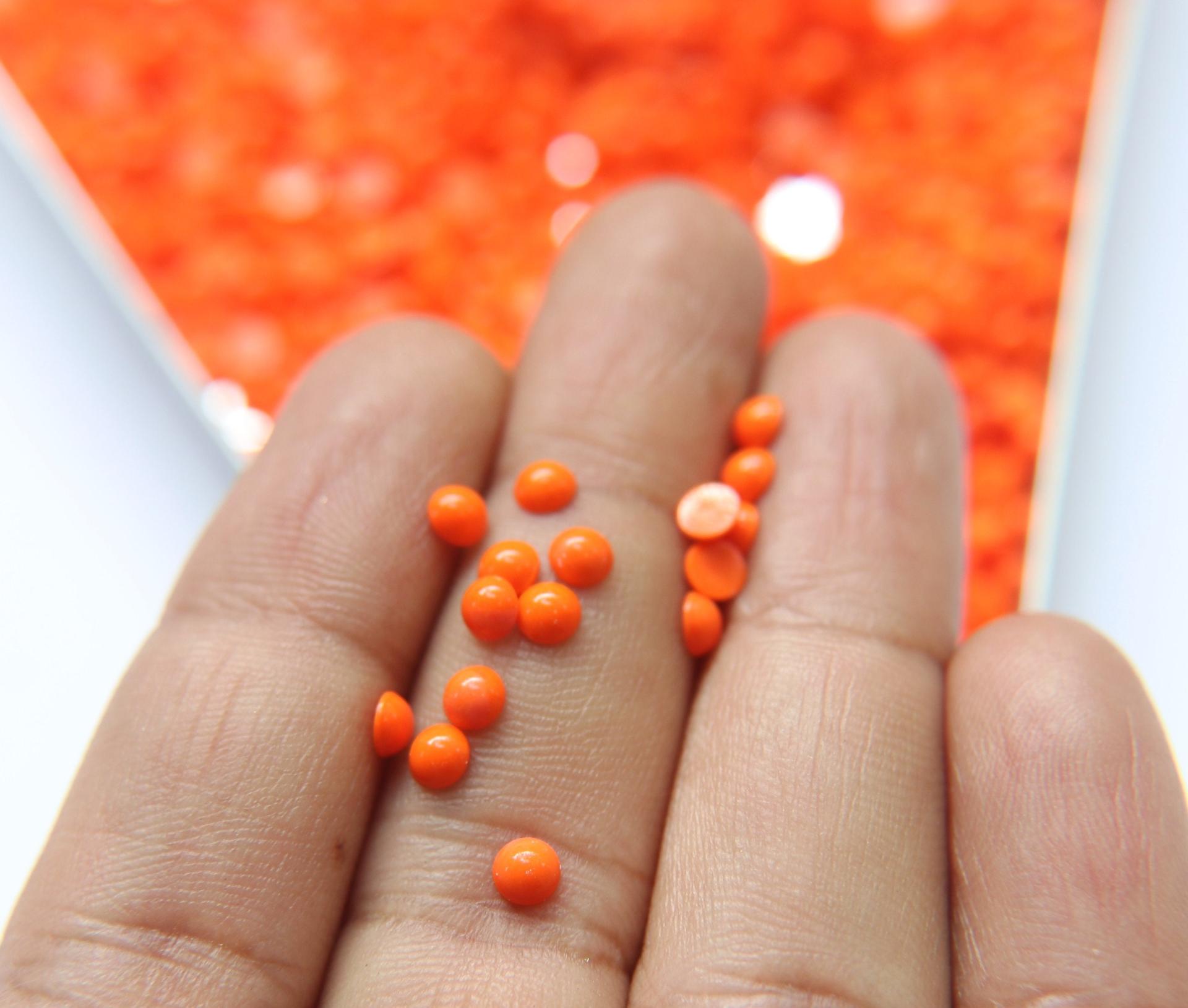 4mm Swarovski Vintage Flat Back round Cabochon Cabs in Orange unfoiled Made in Austria 36/72/288/720 Pieces
