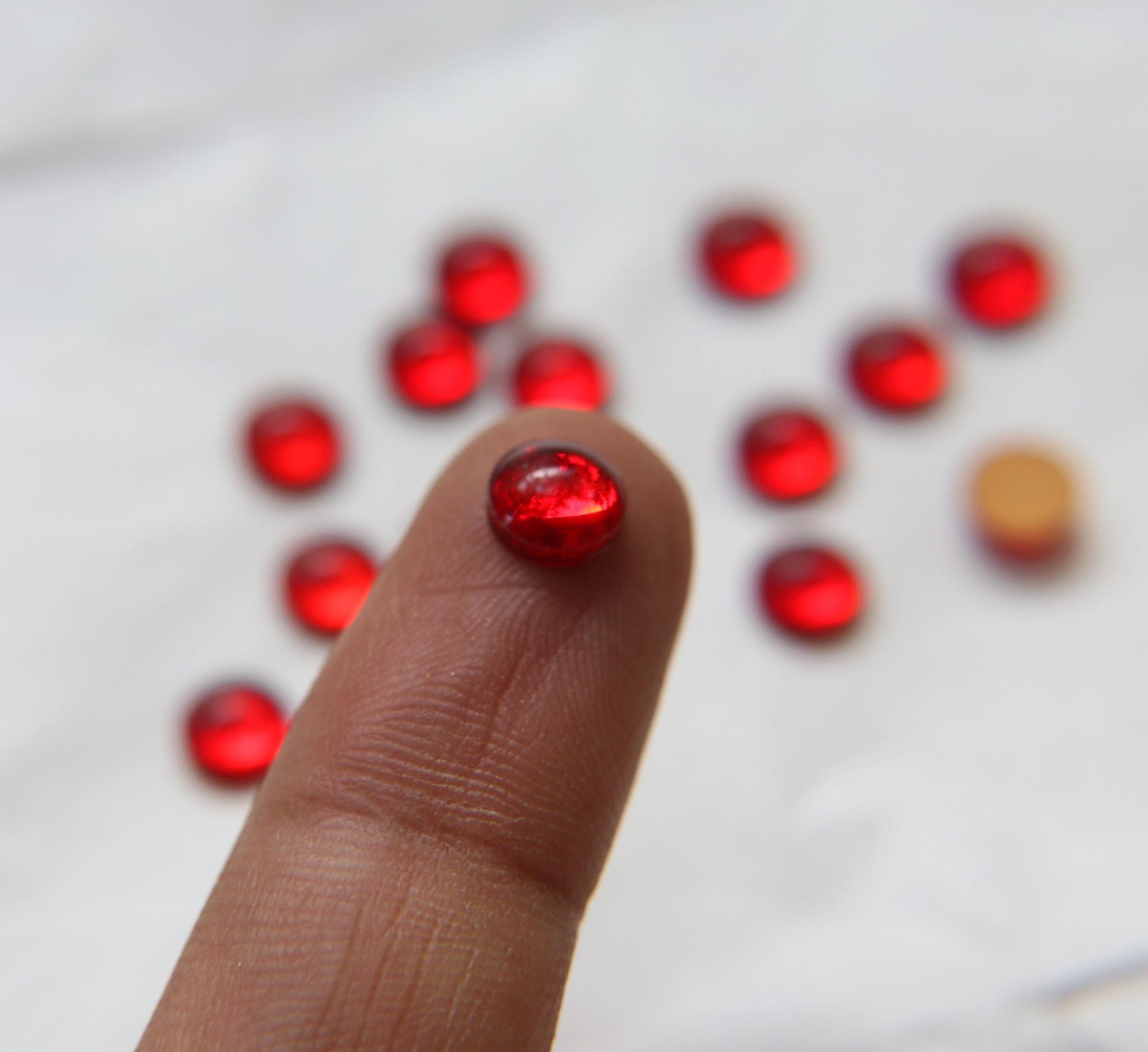 Czech 7 mm Vintage in Vitrail Medium Flat Back Oval Cabochon Cabs in Crystal foiled 6/12/36/72/144 Pieces
