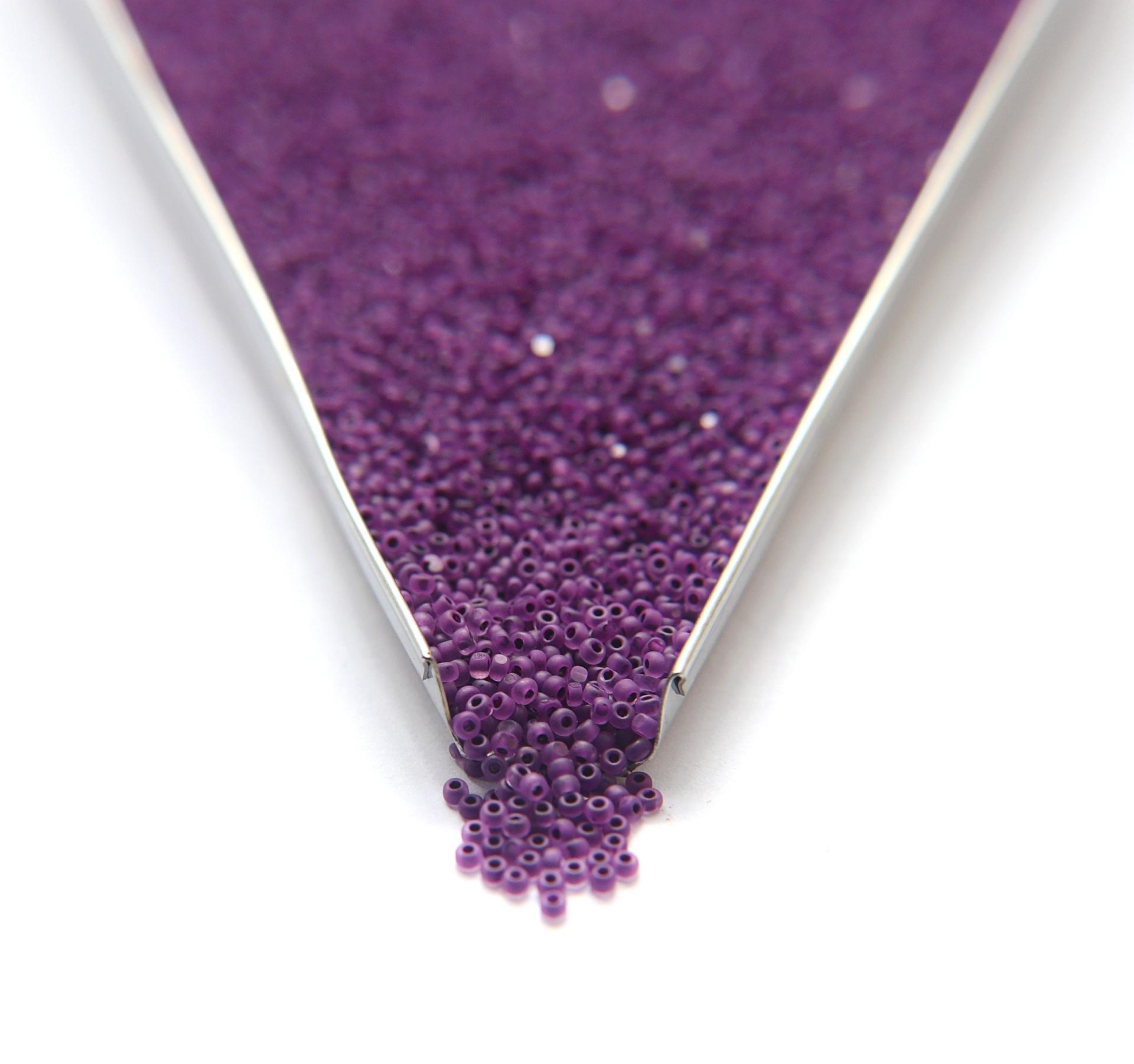 11/0 Charlotte Cut Beads Crystal Matt Huckleberry Purple Lined 10/20/50/250/500 Grams embroidery materials, jewelry making, vintage beads