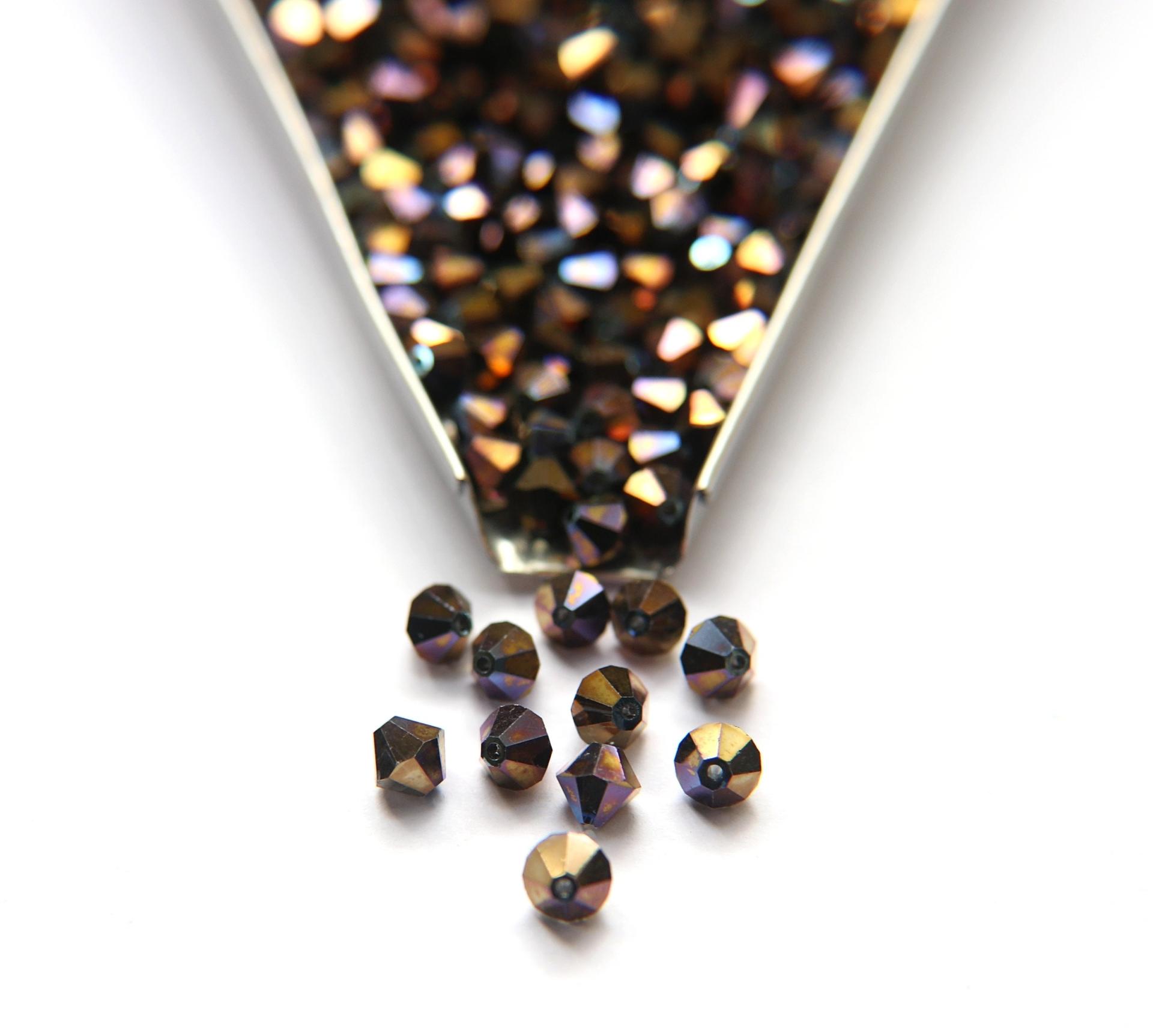 6mm Swarovski Crystal Dorado Blue 2X FC Bicones Beads 20 Gross (2880 Pieces) Pieces jewelry supplies, vintage findings, embroidery materials