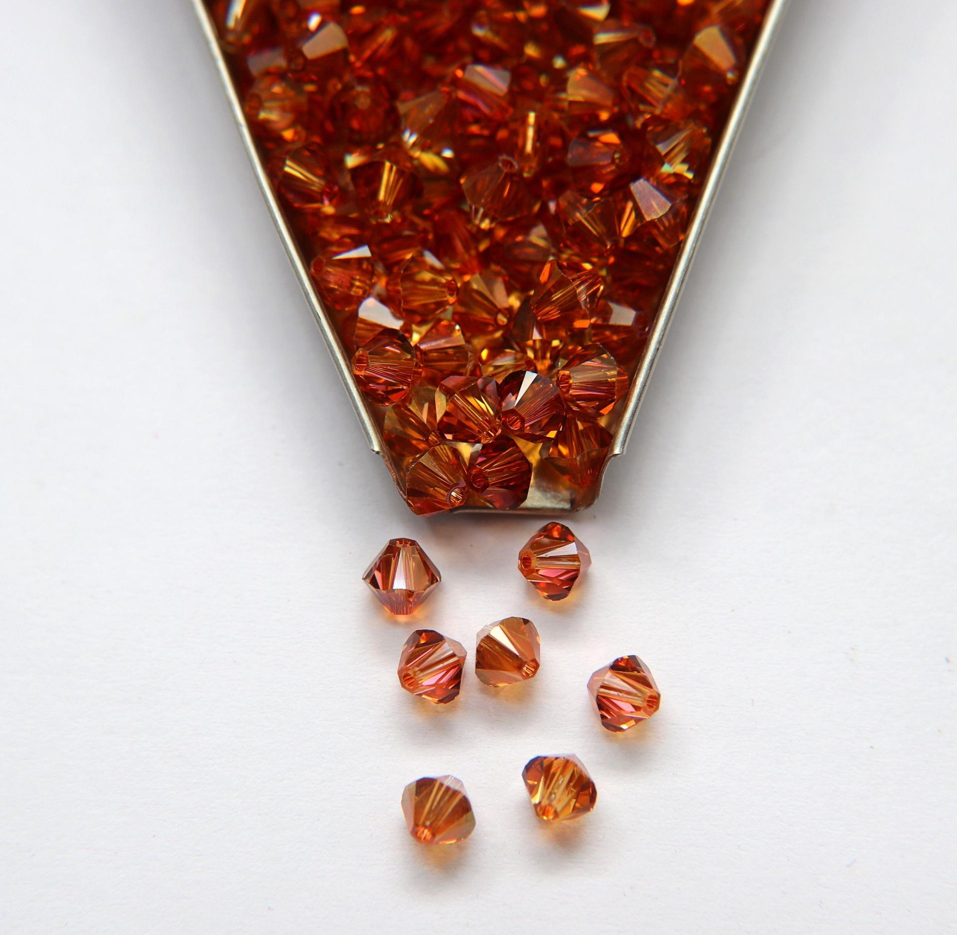 6mm Crystal Crystal Astral Pink Swarovski Bicone beads Cuts 20 Gross (2880 Pieces) embellishments