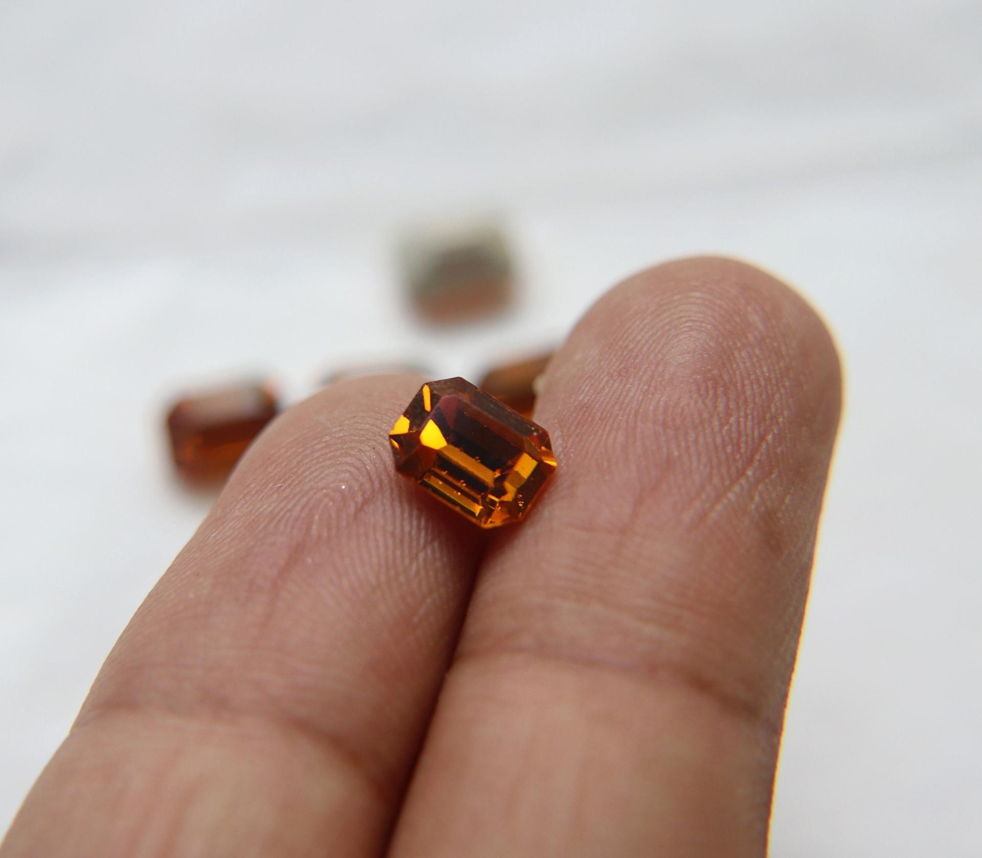 Vintage Swarovski 8x6 mm Topaz Octagon Shape crystal clay article 4600 Premier Crystal Rhinestones 6/12/36/72/144 Pieces gemstones