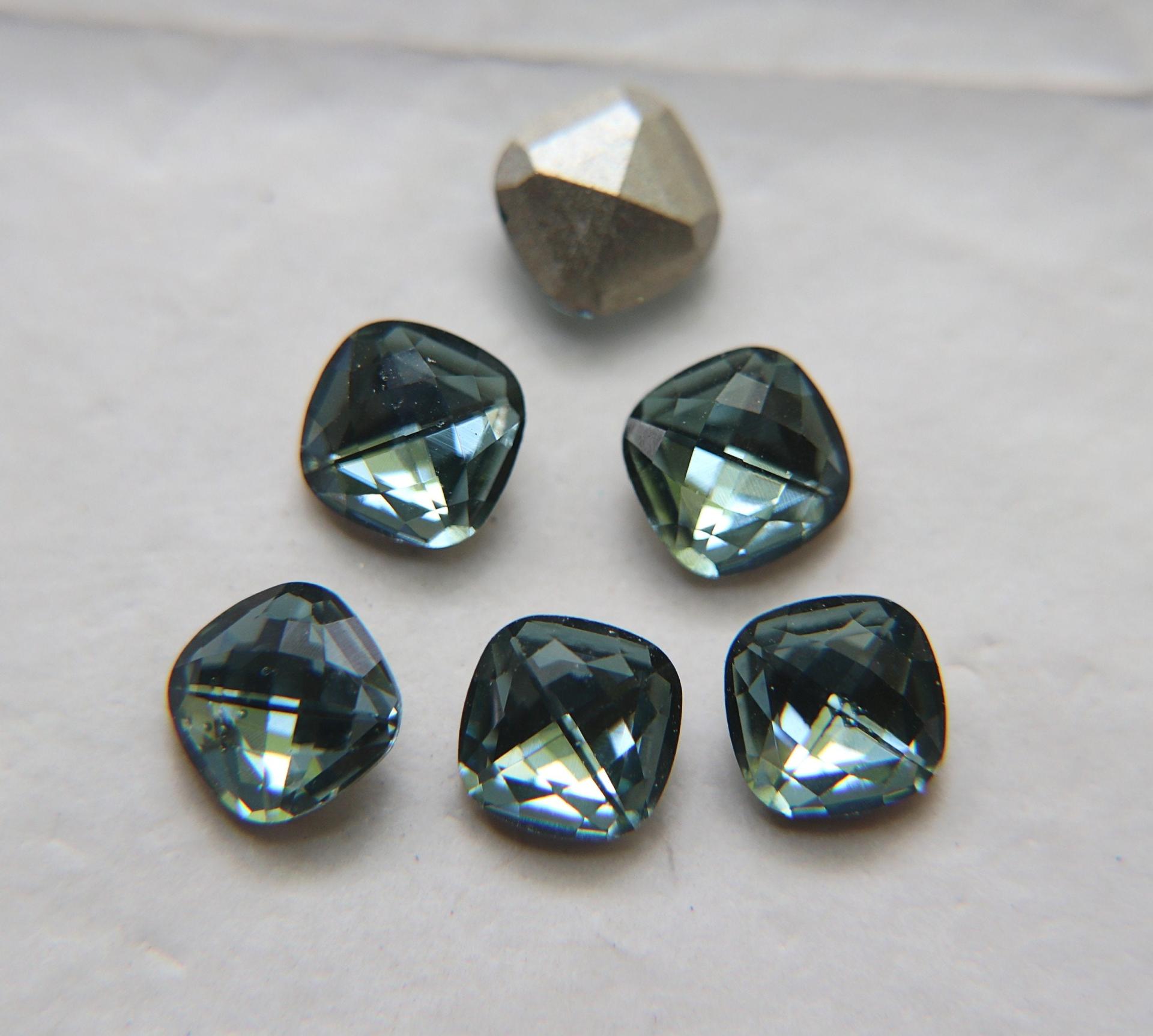 Vintage Swarovski 8/12mm Cushion Cut Indian Sapphire 4461 Premier Crystal 2/6/12/36 Pieces fancy stones, jewelry making, craft supply
