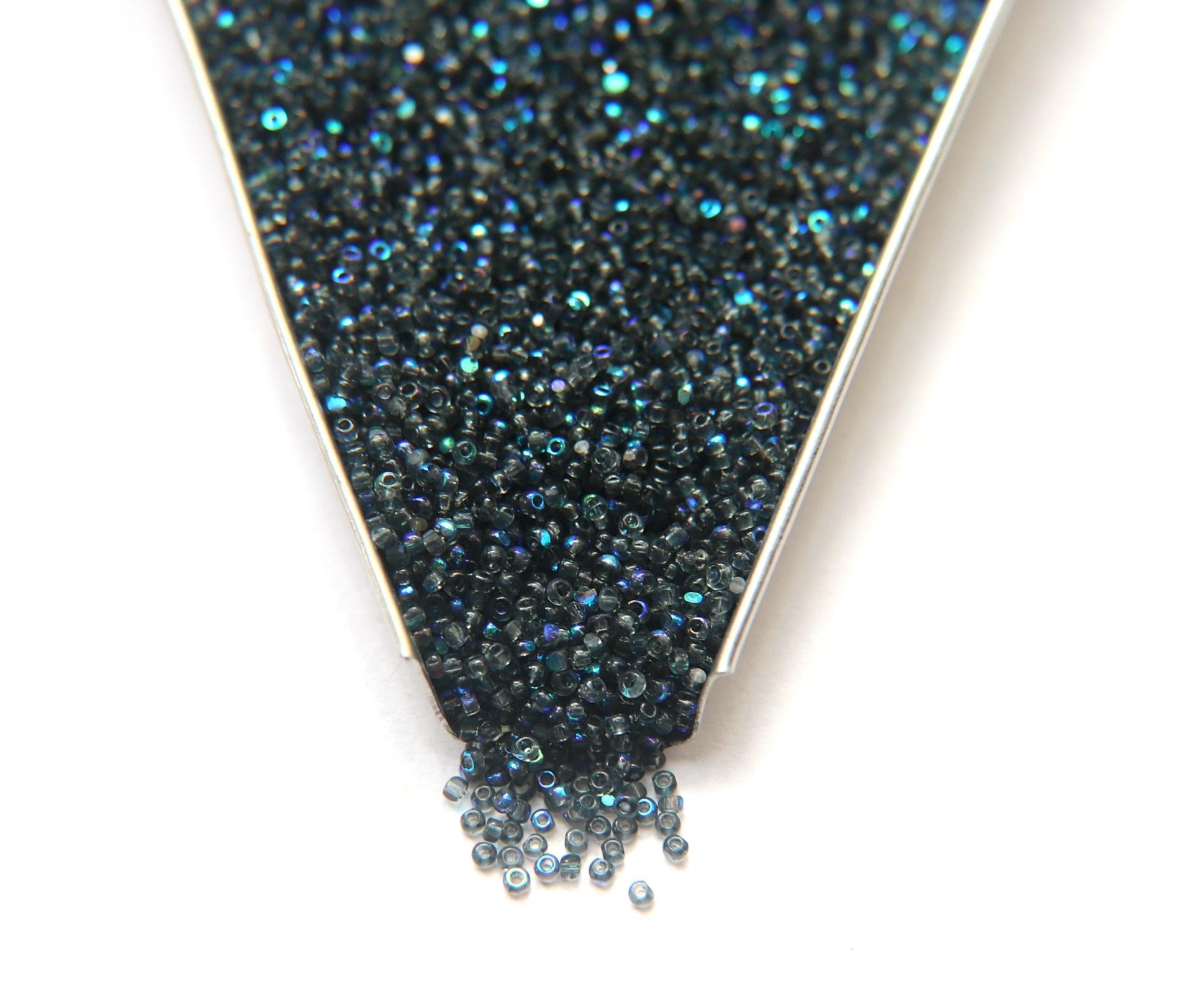 13/0 Charlotte Cut Beads Patina Transparent Black Diamond Aurore Boreale 5/10/20/50/250/500 Grams PREMIUM MATERIALS