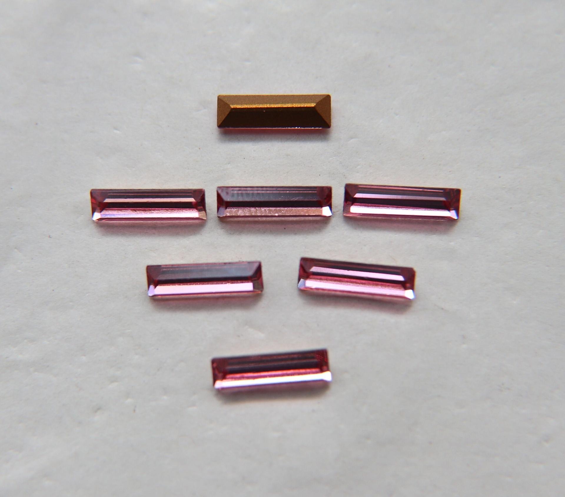 Swarovski 4501 Light Rose Baguette Fancy Stone 10mm x 3mm 12/36/144/432/720 Pieces gemstones, jewlery making, color zirconium