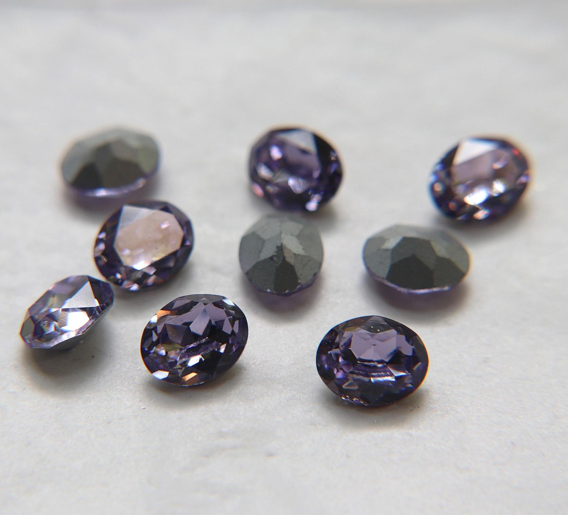 Vintage Preciosa 10x8 mm Violet Oval Shape 4128/4100 Premier Crystal Rhinestones 6/12/36/72/144 Pieces gemstones, jewlery making