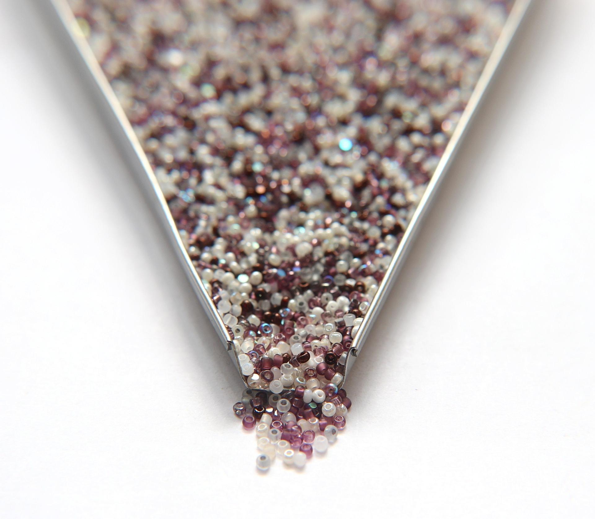 11/0 True cuts Charlotte Beads Mix White Lilac Lavender Purple Beads 10/20/50/250/500 Grams PREMIUM SEED BEADS, Native Supply, beads soup