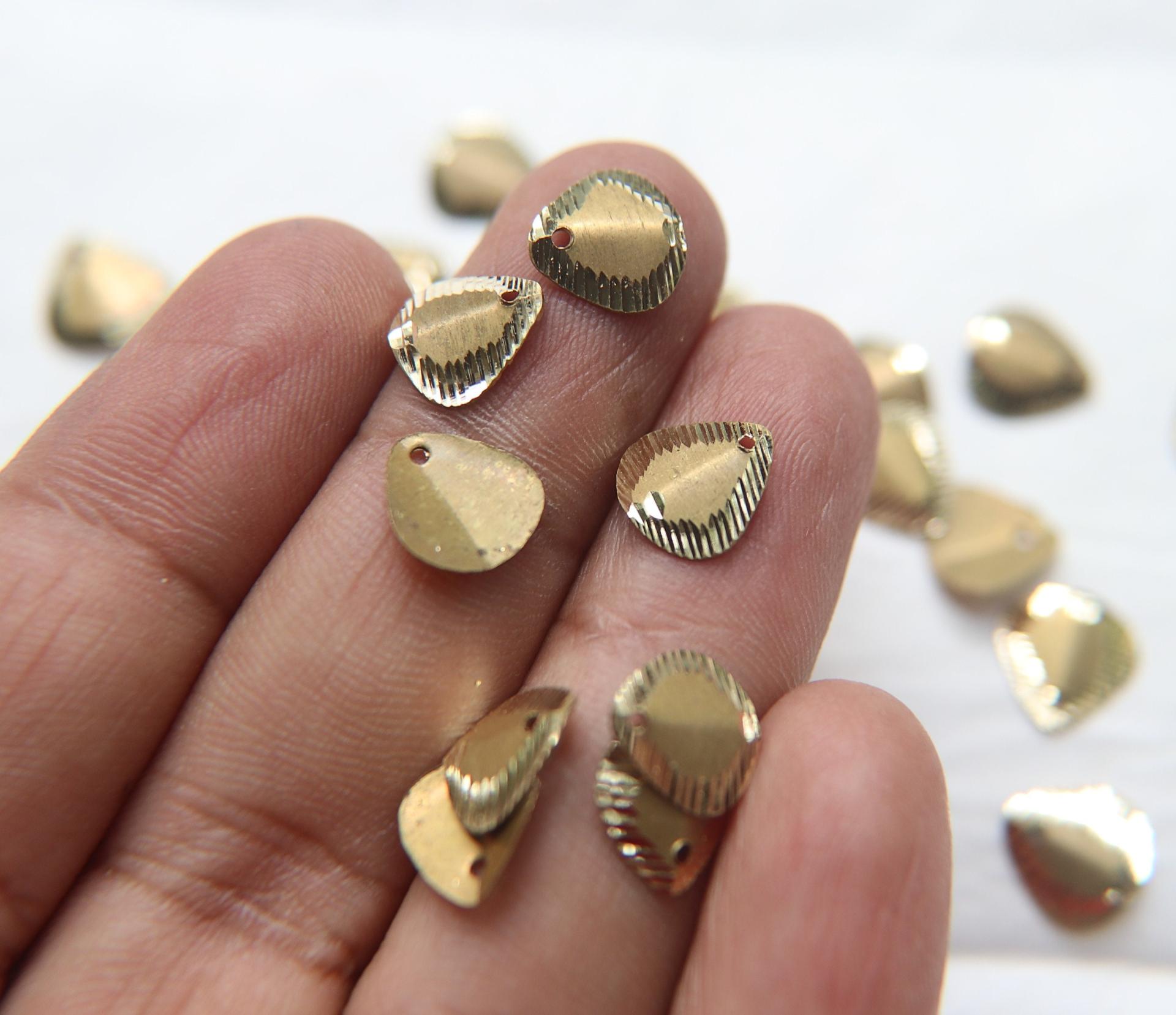 Faceted Metal Brass charms 50/100/250/500 Pieces, Faceted Brass beads, , Bracelets charms, brass findings