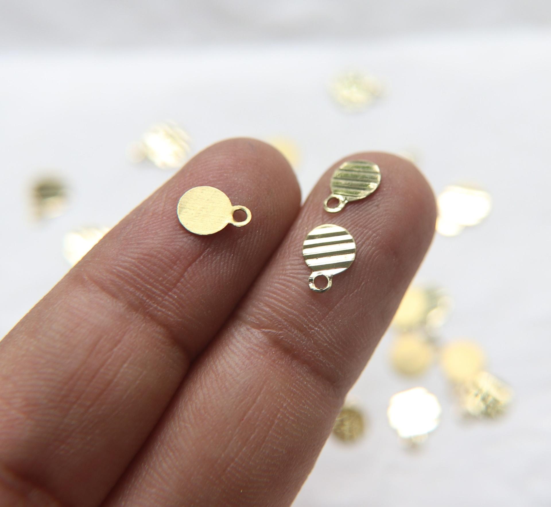 Faceted Metal Brass charms 50/100/250/500 Pieces, Faceted Brass beads, , Bracelets charms, brass findings