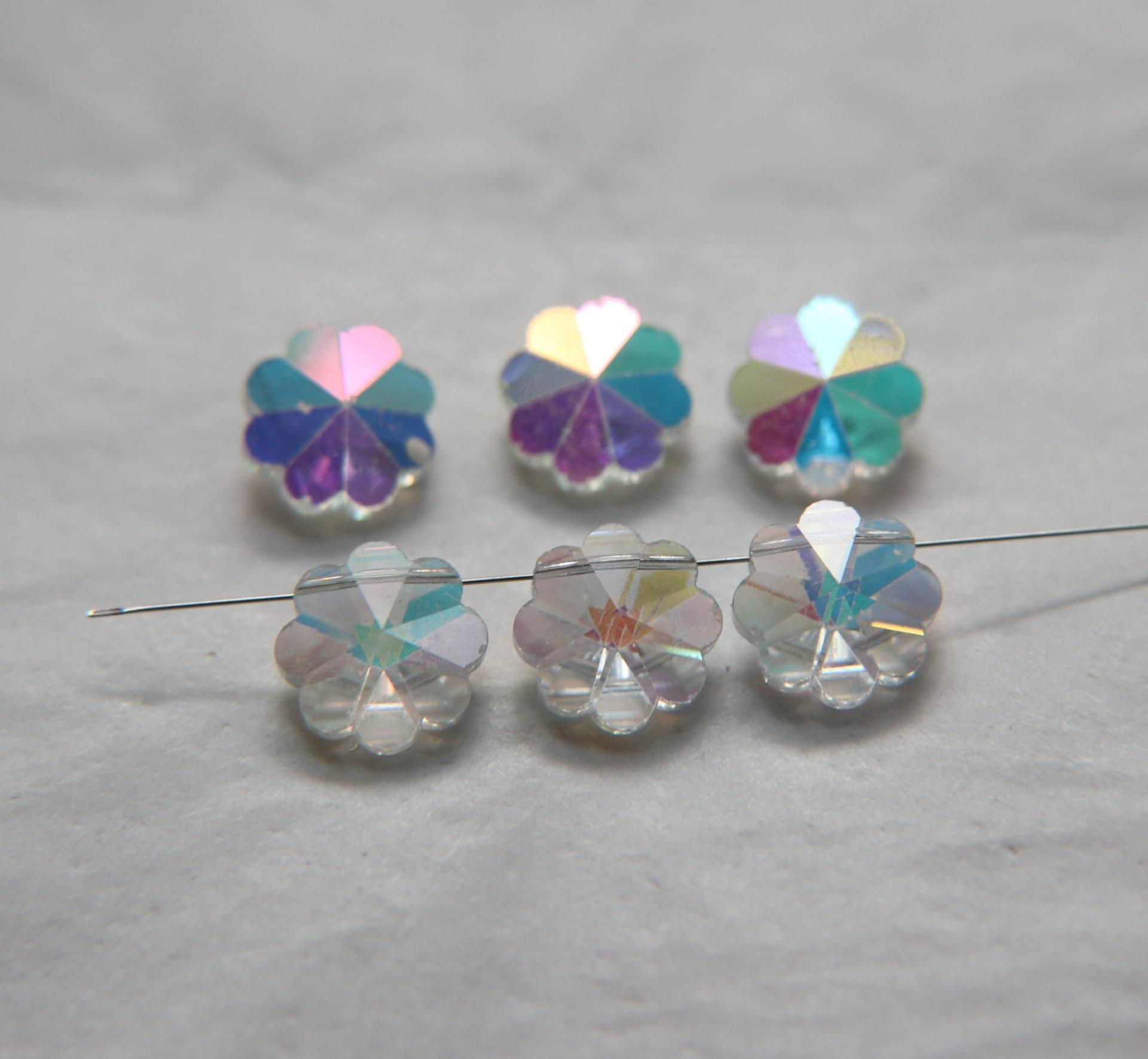 12mm SWAROVSKI SWAROVSKI 5110 - Daisy vintage Swarovski crystal bead in Crystal Aurore Boreale 2/4/24/72/144 Pieces Premium Supply