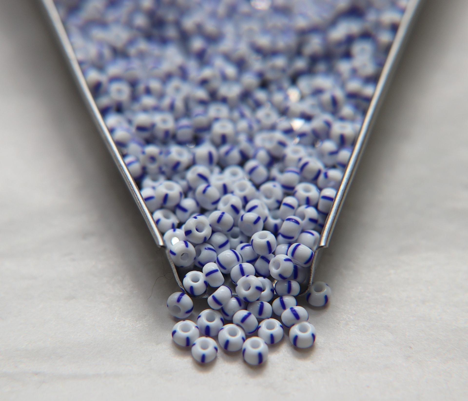 8/0 Opaque Stripes SEED BEADS PRECIOSA Traditional Czech Beads™ (13 Colors) mix beads, embroidery materials, craft supplies, native supply