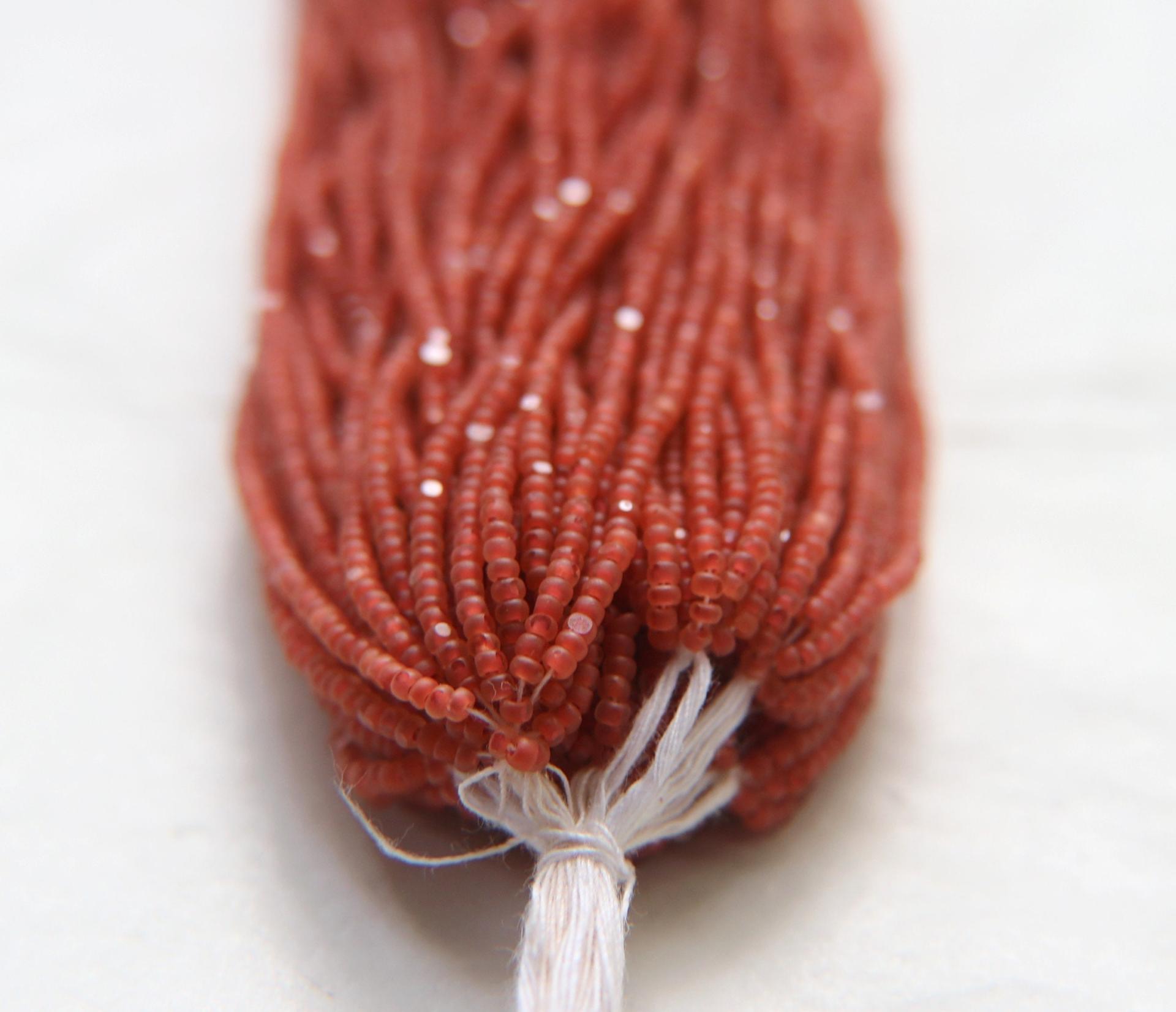 11/0 Hanks Charlotte Cut Beads Crystal Matt Vintage Rose Lined 1/5/25/50/100 Hanks PREMIUM SEED BEADS, Native Supplies