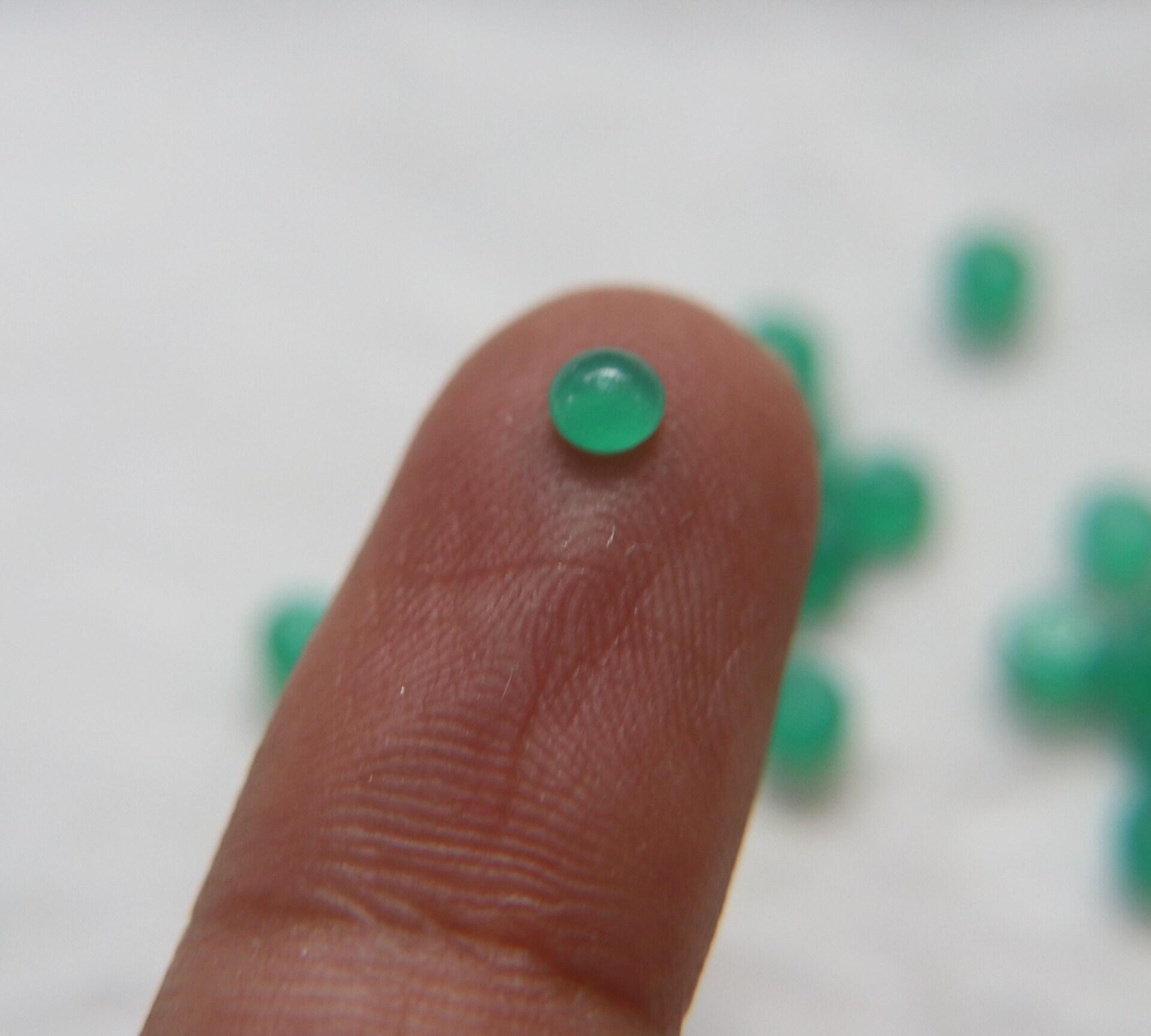 4mm Czech Vintage Flat Back round Cabochon Cabs in Jade Green 36/72/288/720 Pieces